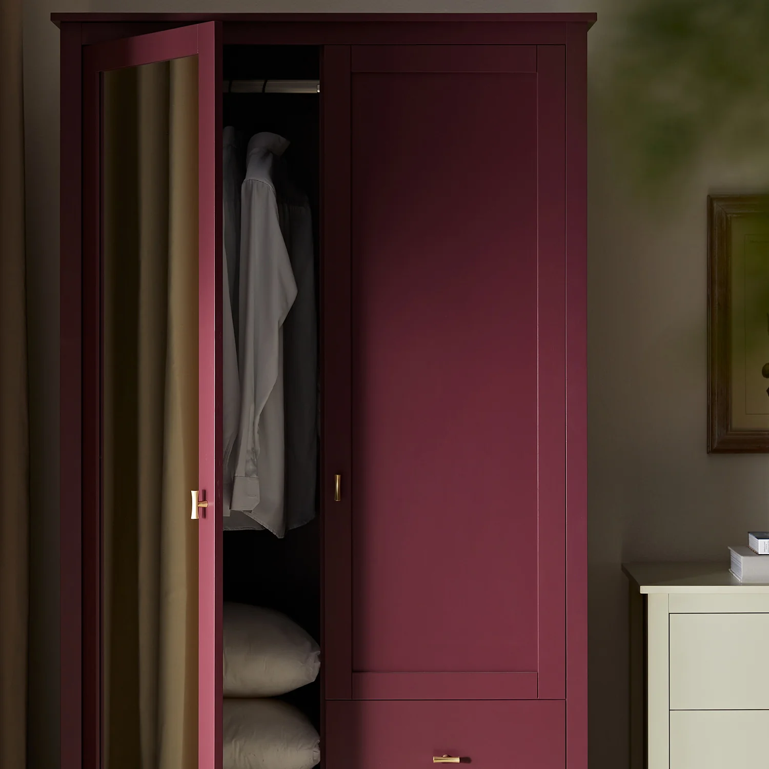 Oakham Mirrored Double Wardrobe, Wild Cherry - Image 4