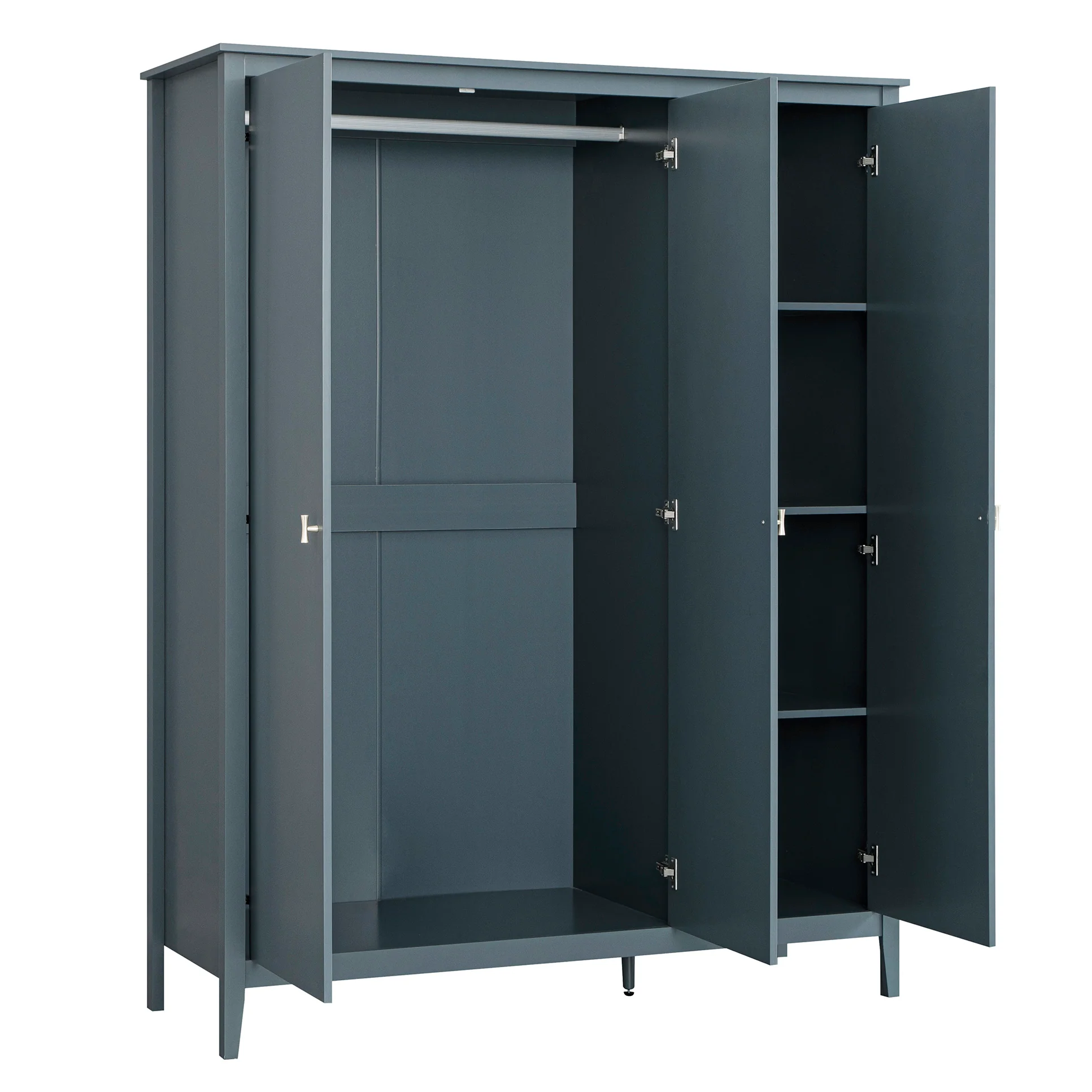 Oakham Triple Wardrobe, Stormy Blue - Image 12