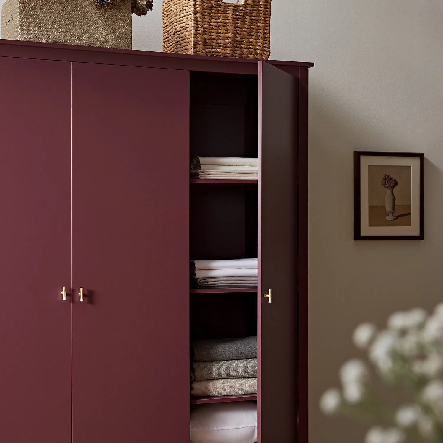 Oakham Triple Wardrobe, Wild Cherry - Image 5