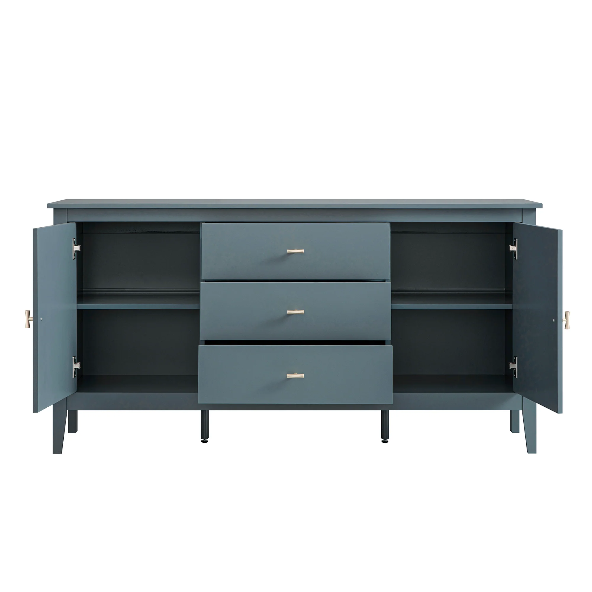 Oakham Wide Sideboard with Drawers, Stormy Blue - Image 12