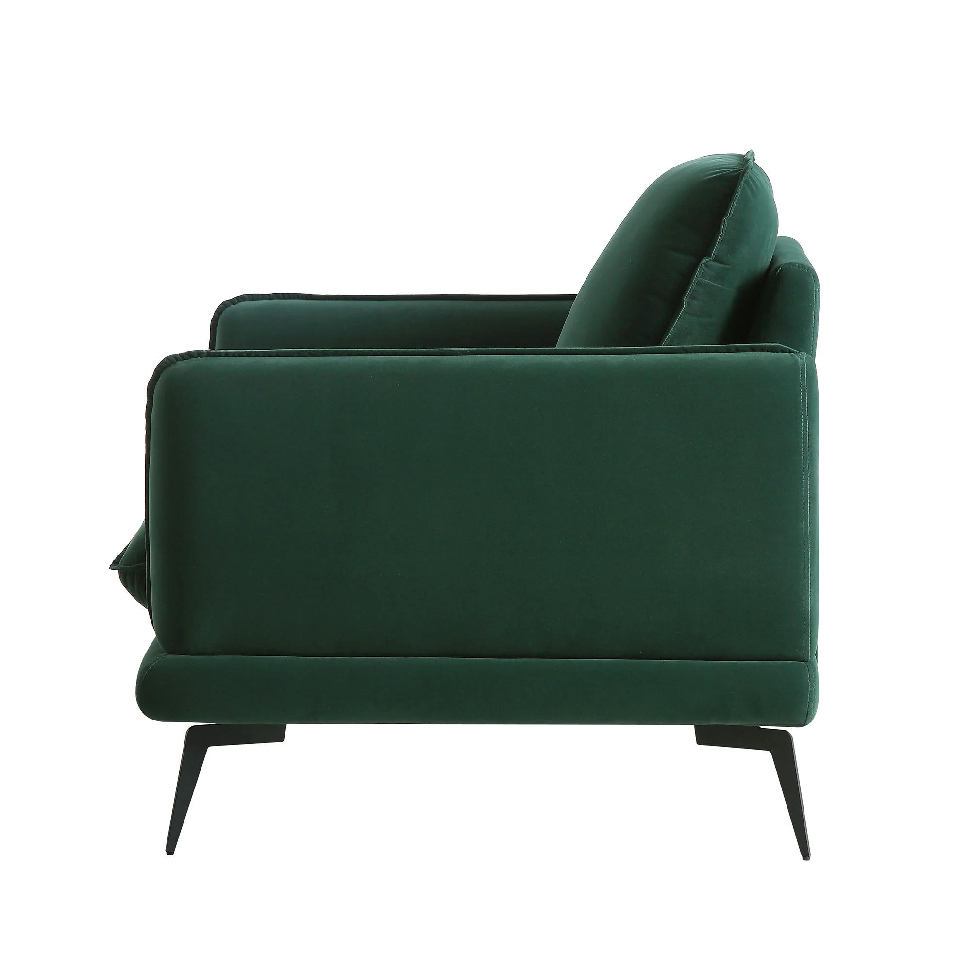 Obriel Forest Green Velvet Armchair - Image 7