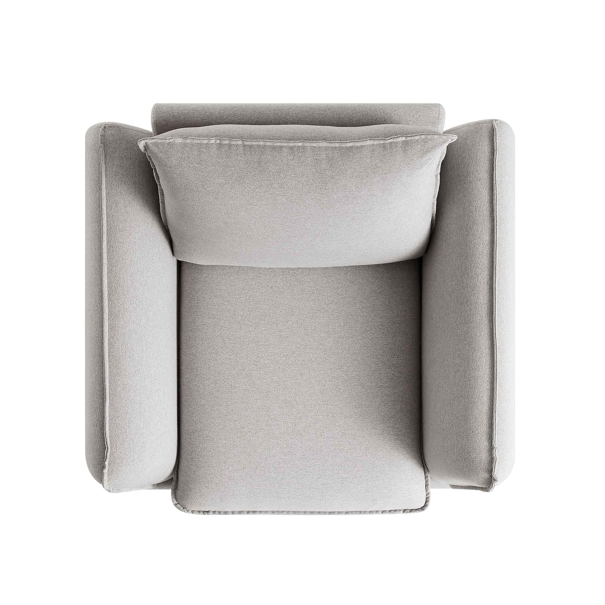 Obriel Grey Marl Fabric Armchair - Image 6