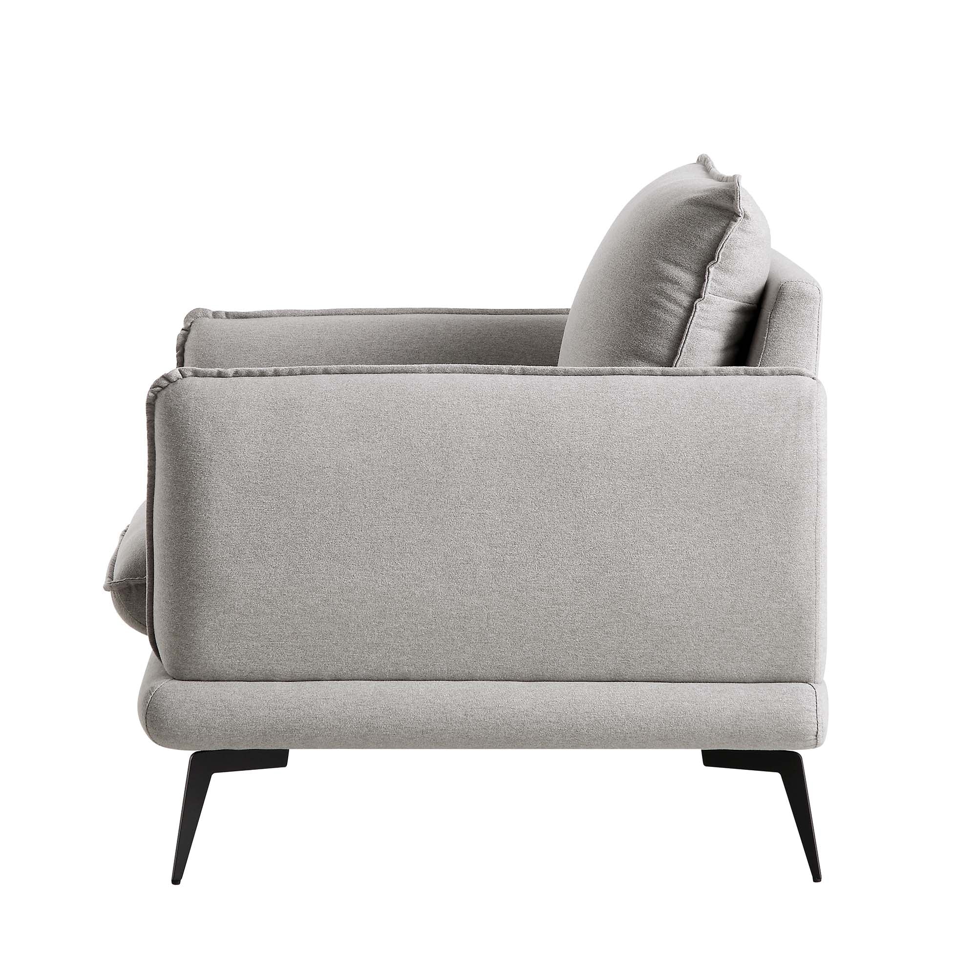 Obriel Grey Marl Fabric Armchair - Image 7