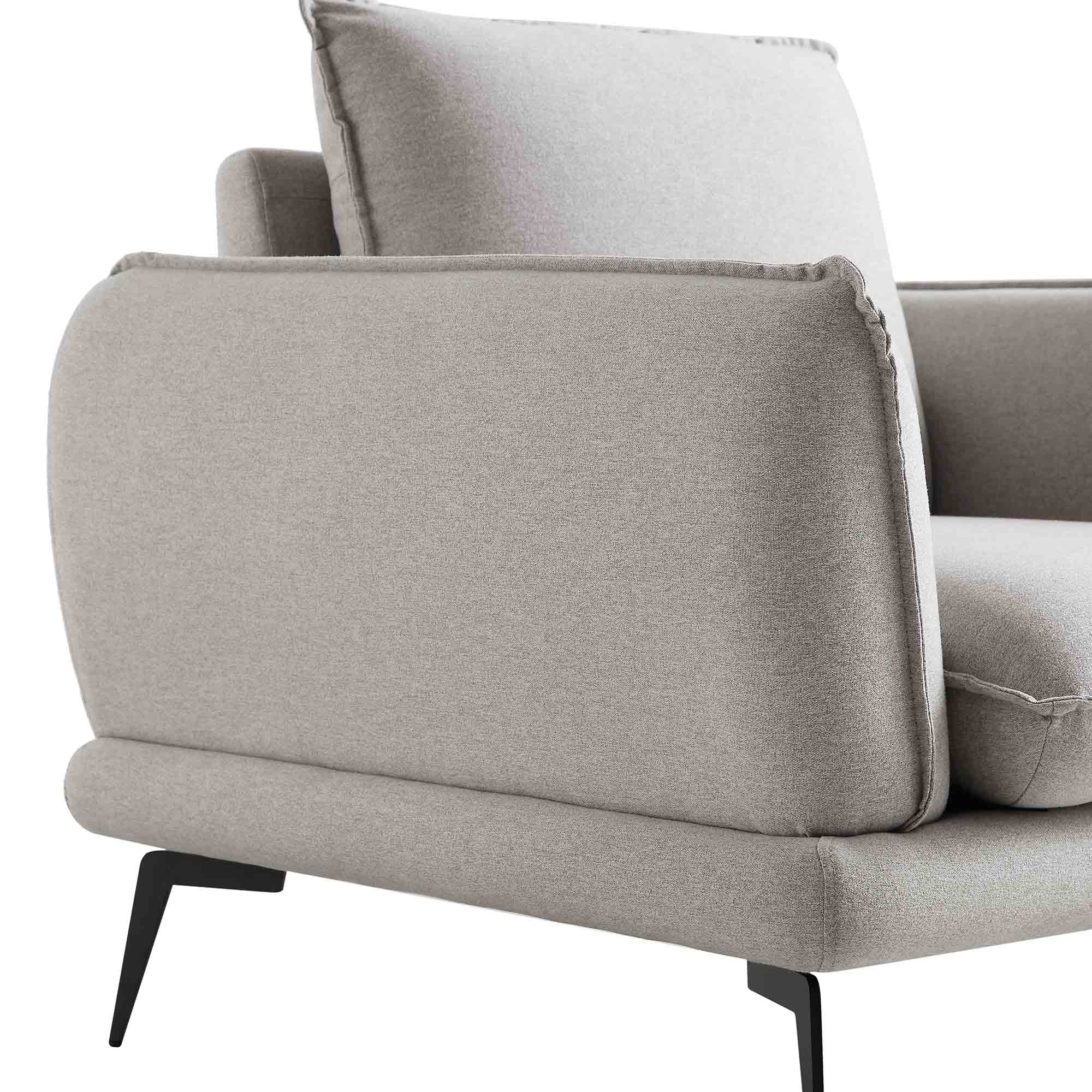 Obriel Grey Marl Fabric Armchair - Image 9