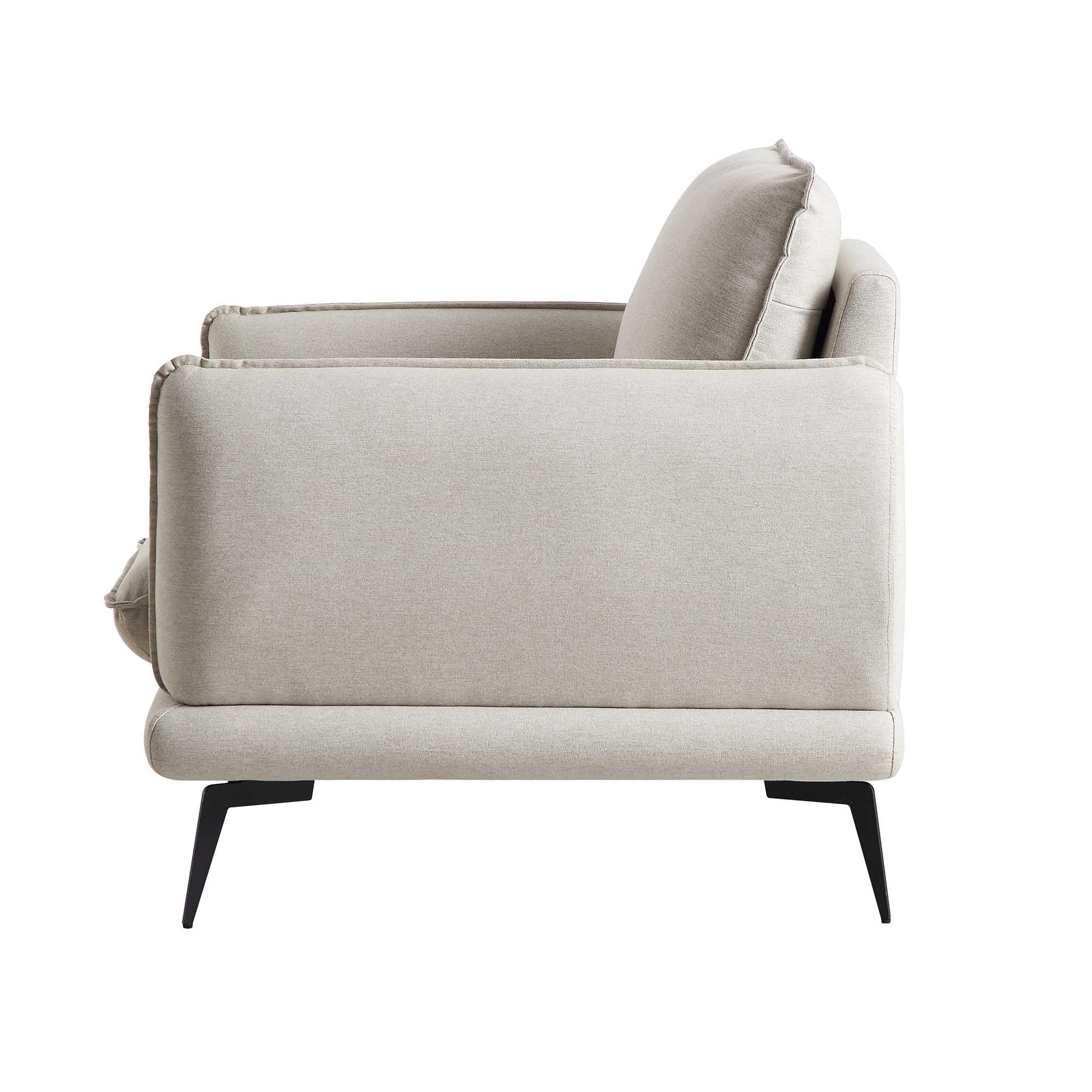 Obriel Oatmeal Fabric Armchair - Image 7