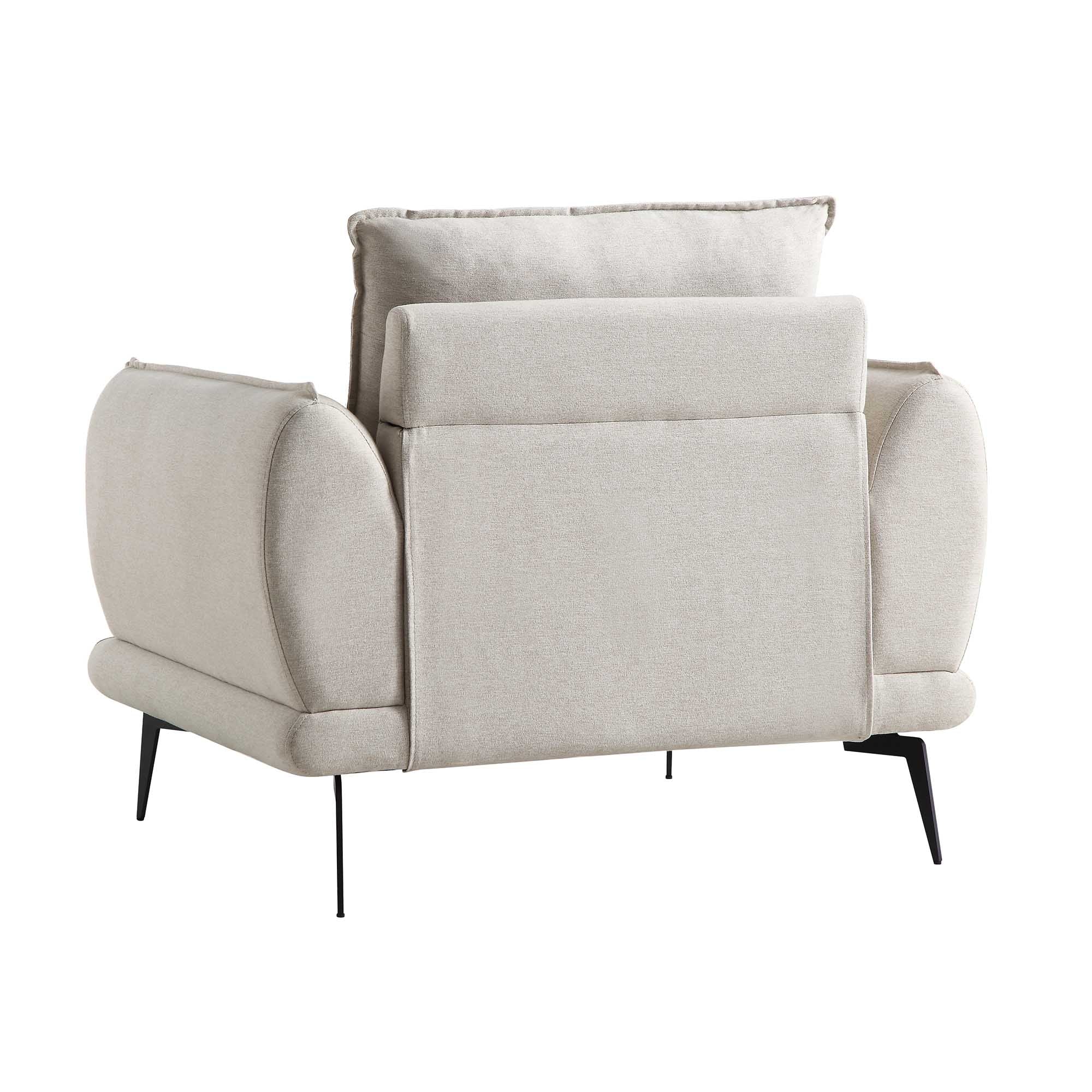 Obriel Oatmeal Fabric Armchair - Image 8