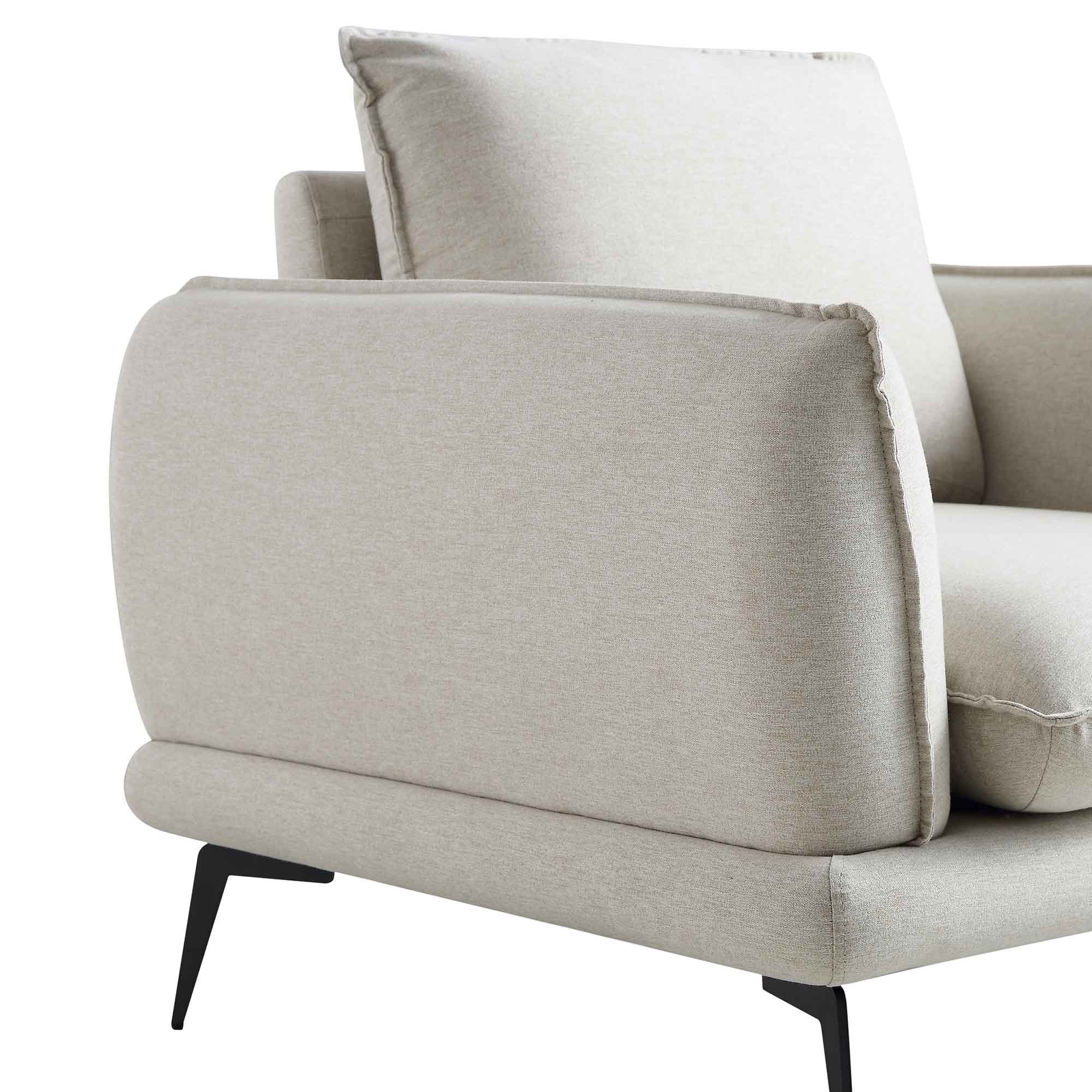 Obriel Oatmeal Fabric Armchair - Image 9