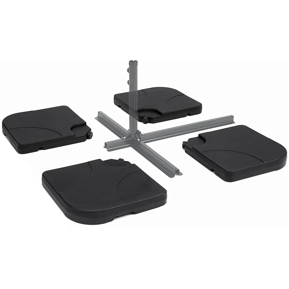Pack of 4 Square Sand/Water Fillable Parasol Base Weights - Image 4
