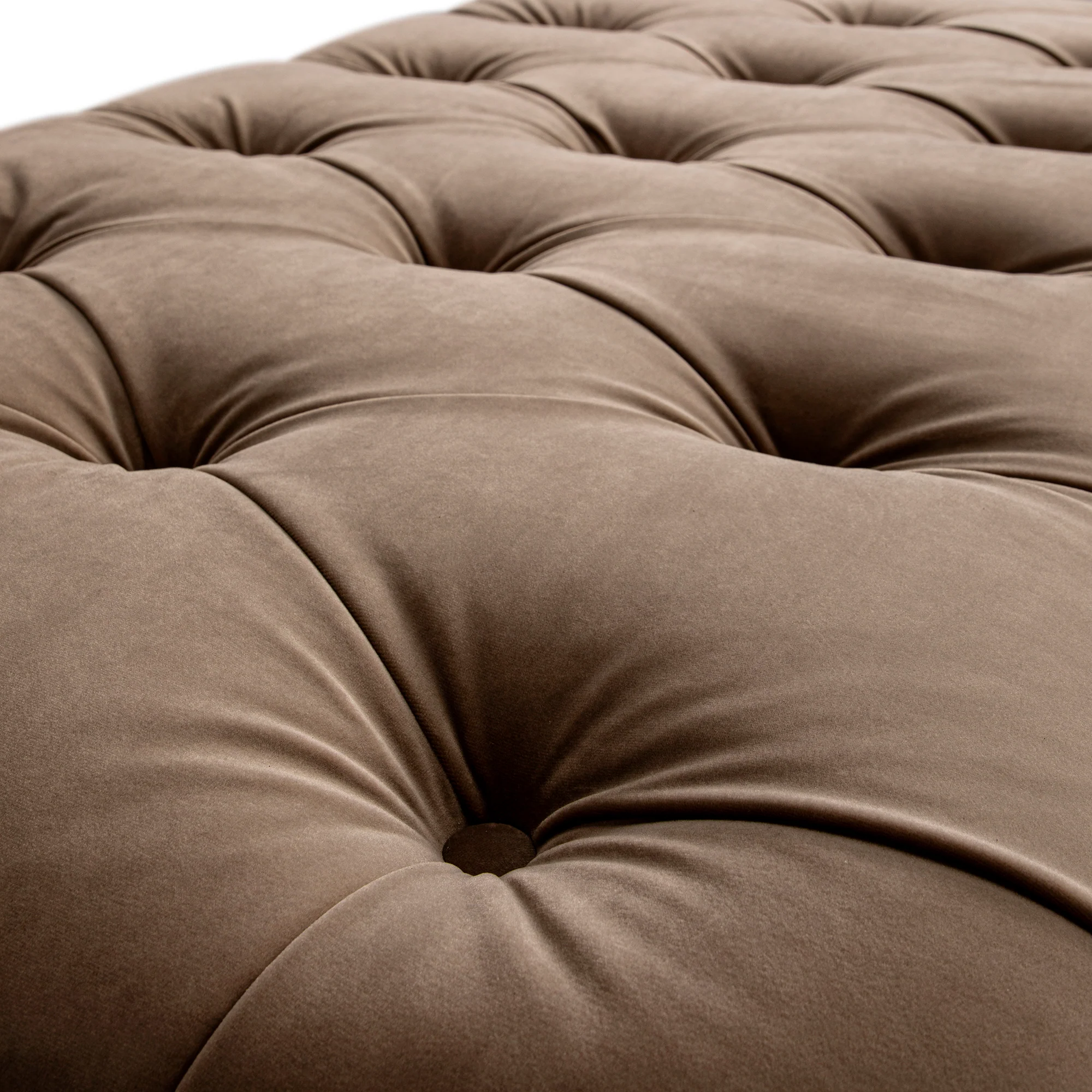 Portland Small Double Buttoned Fold-Out Bed in Ottoman, Mink Velvet - Image 17