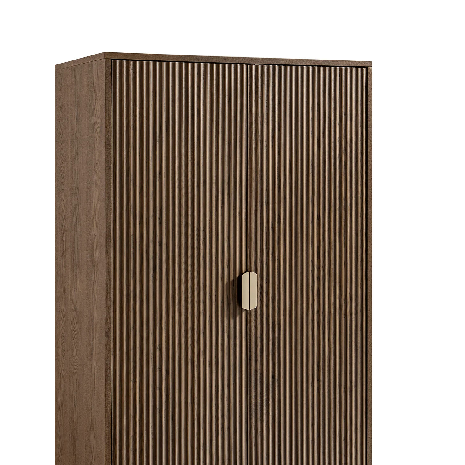 Richmond Ridged Double Wardrobe with Drawer, Dark Ash - Image 15