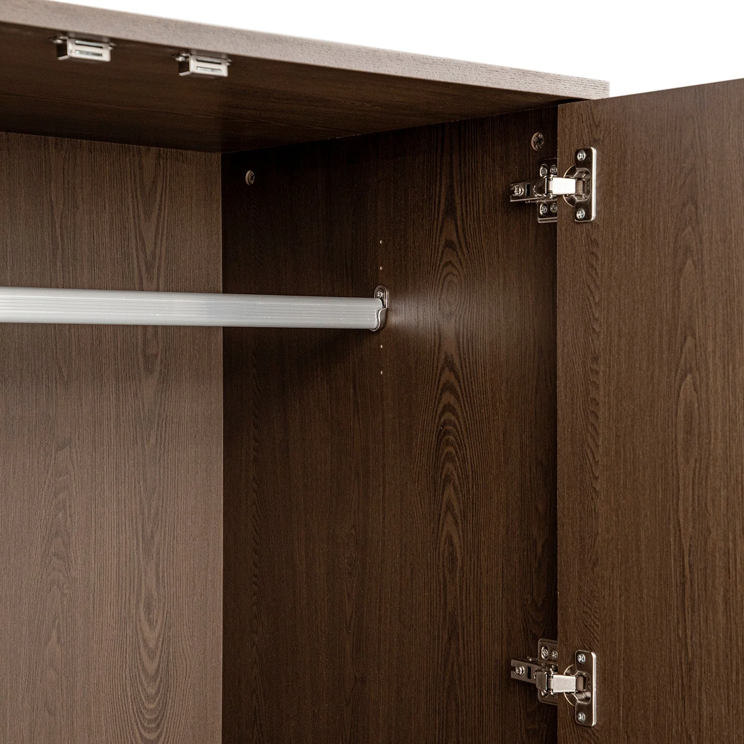 Richmond Ridged Double Wardrobe with Drawer, Dark Ash - Image 16