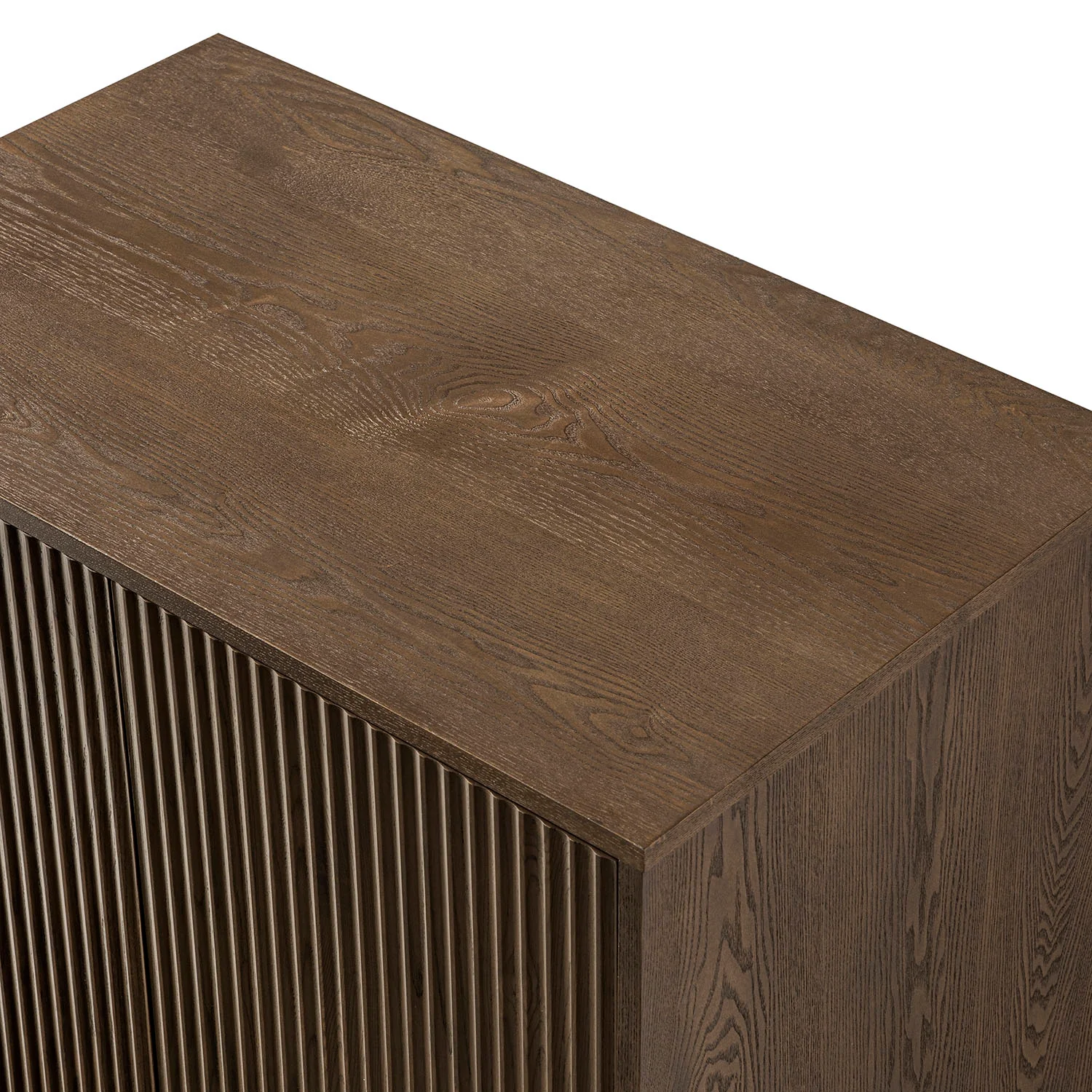 Richmond Ridged Double Wardrobe with Drawer, Dark Ash - Image 17