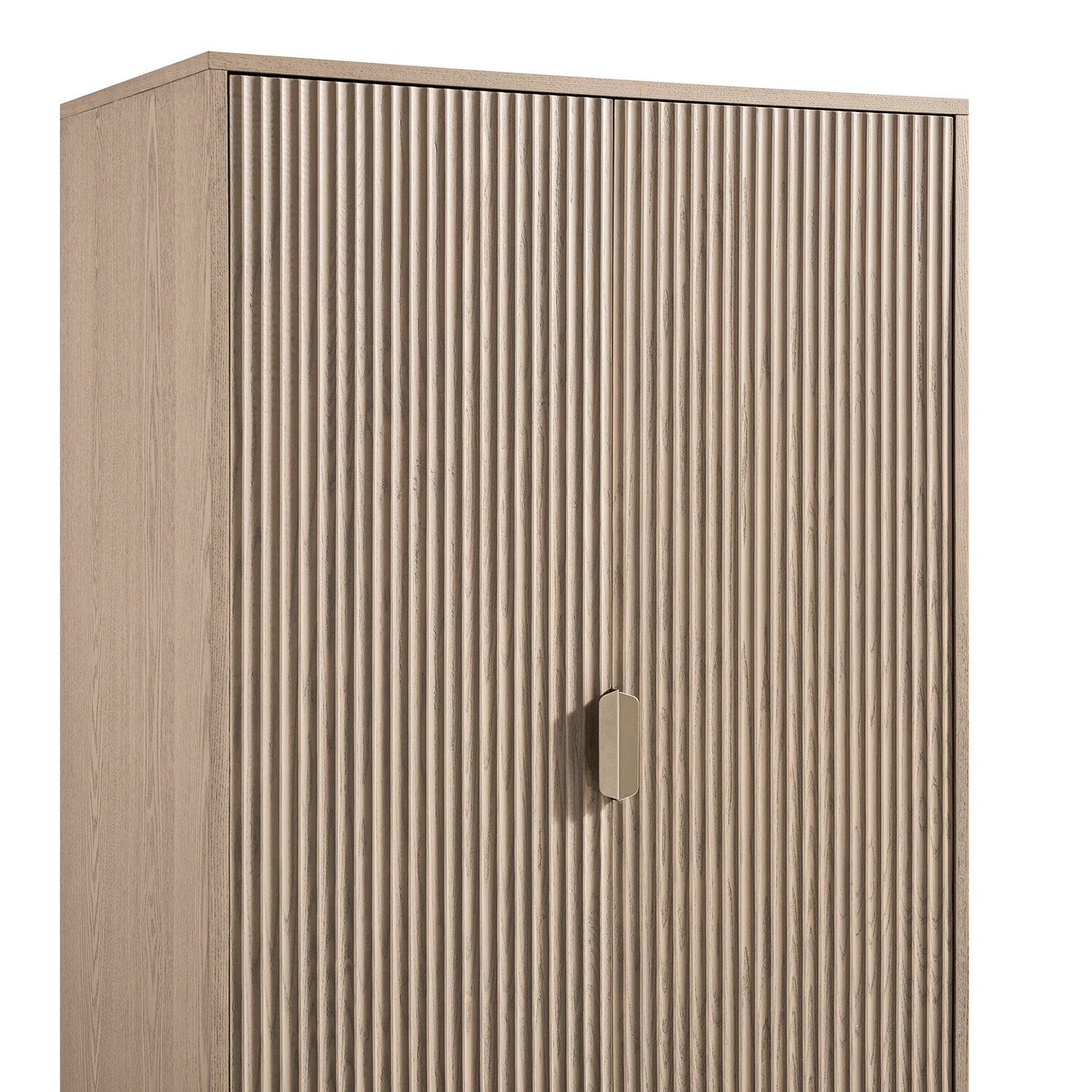 Richmond Ridged Double Wardrobe with Drawer, Light Ash - Image 15