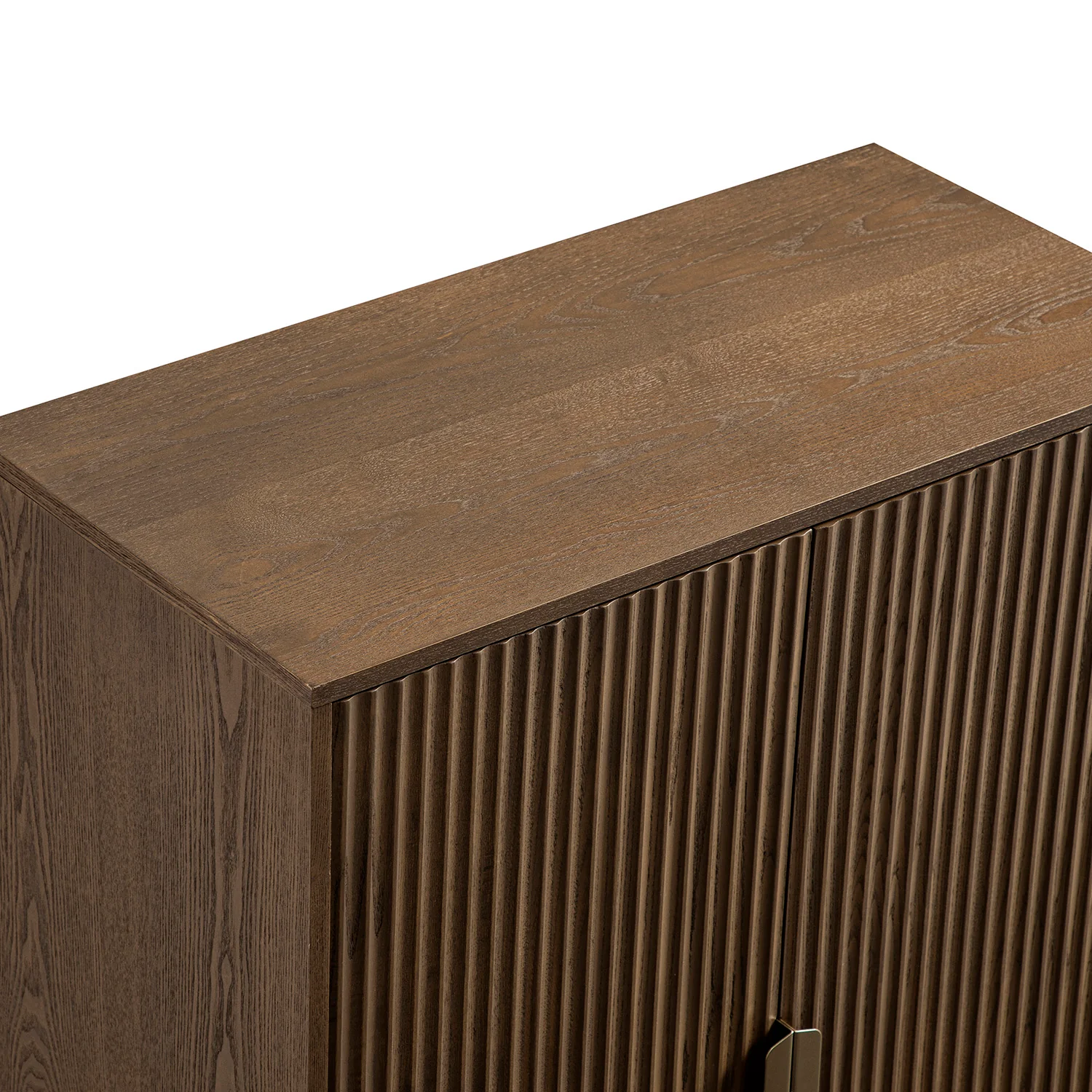 Richmond Ridged Highboard Storage Cabinet, Dark Ash - Image 15