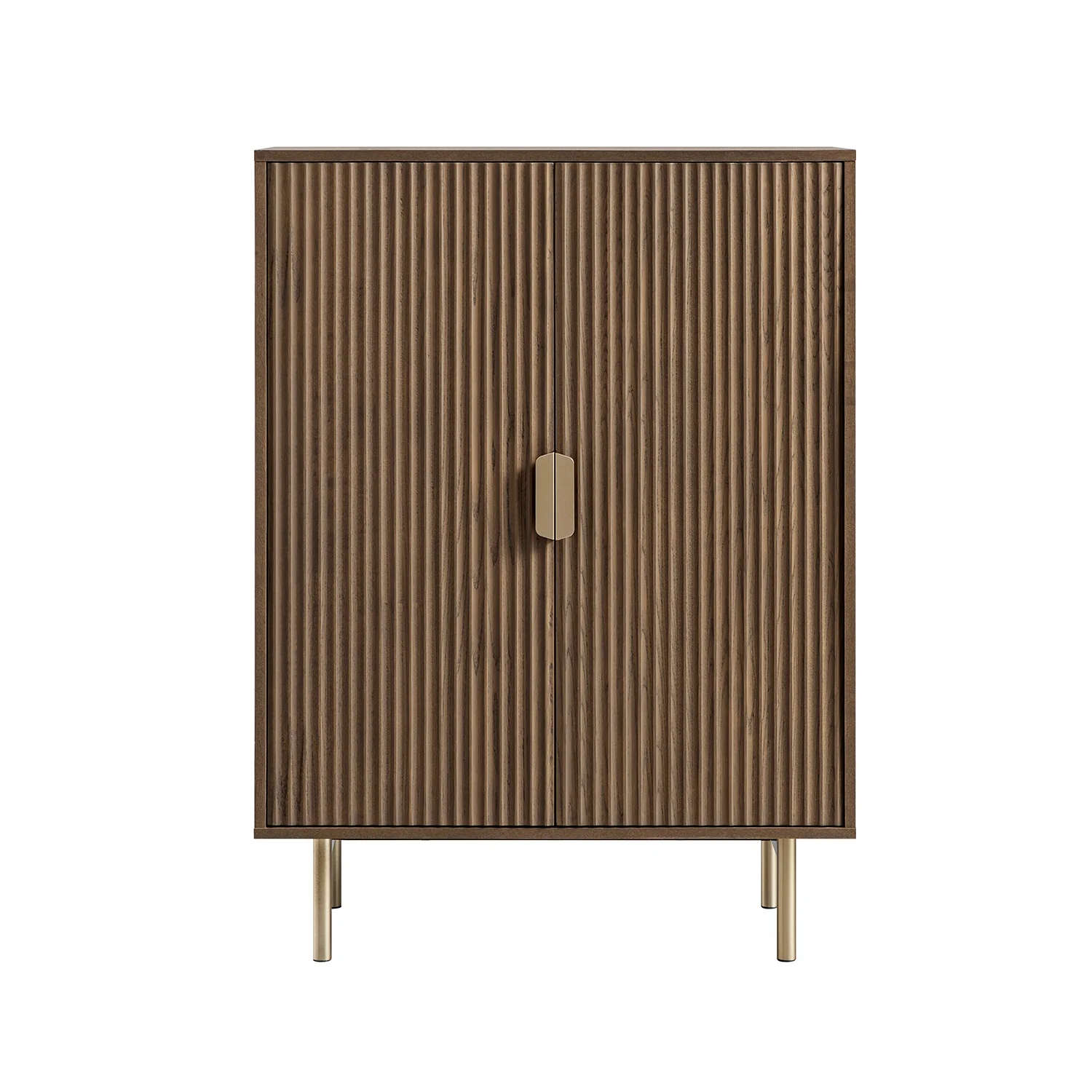 Richmond Ridged Highboard Storage Cabinet, Dark Ash - Image 7