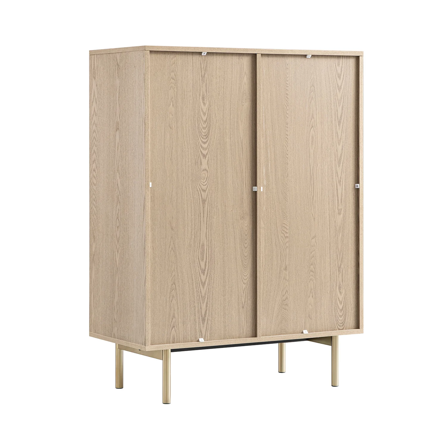 Richmond Ridged Highboard Storage Cabinet, Light Ash - Image 15