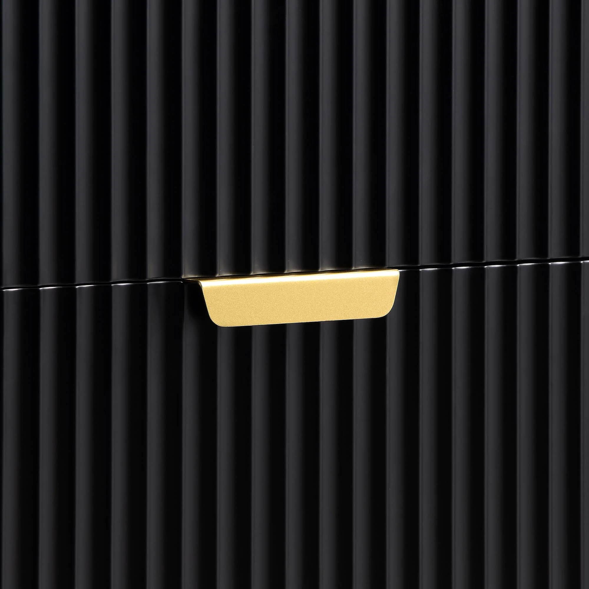 Richmond Ridged Wide Chest of 6 Drawers, Matte Black - Image 11