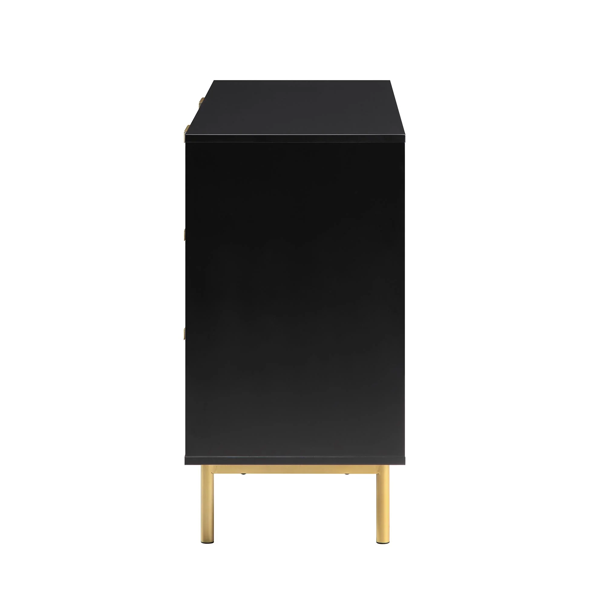 Richmond Ridged Wide Chest of 6 Drawers, Matte Black - Image 7