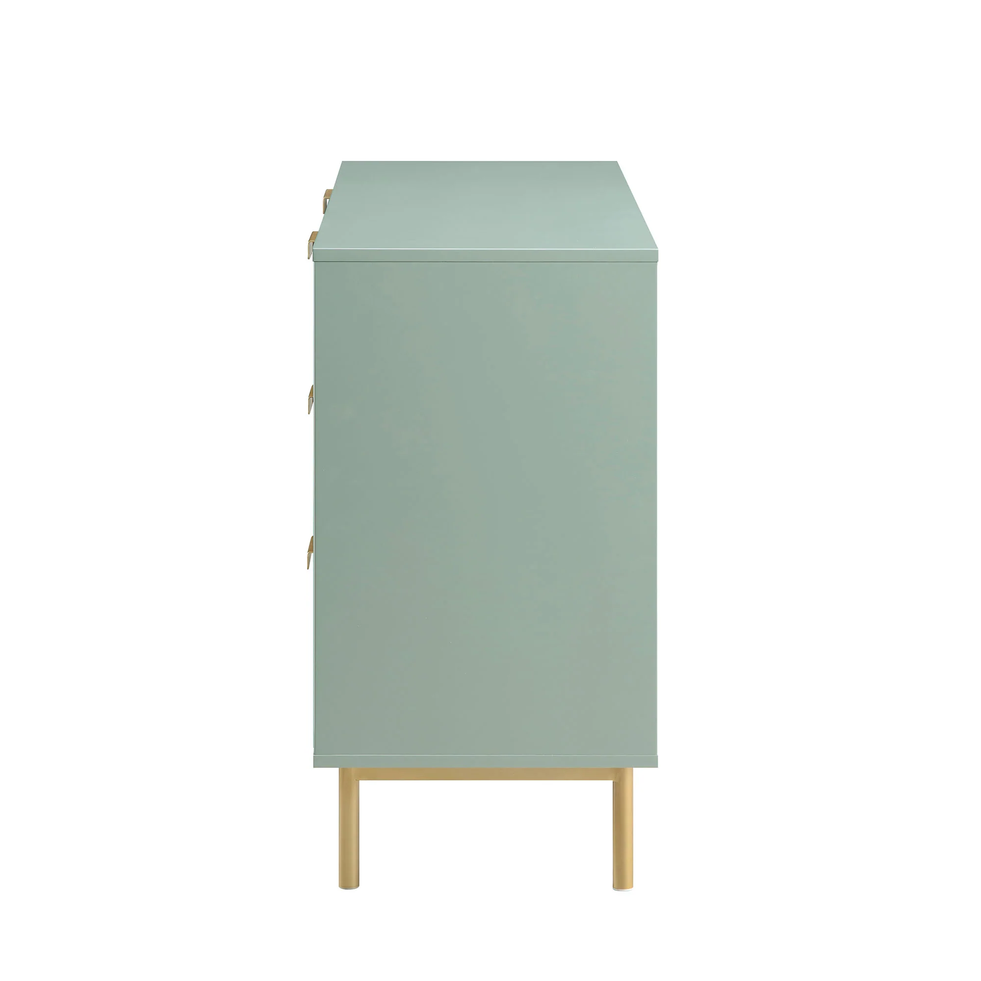 Richmond Ridged Wide Chest of 6 Drawers, Matte Sage Green - Image 7