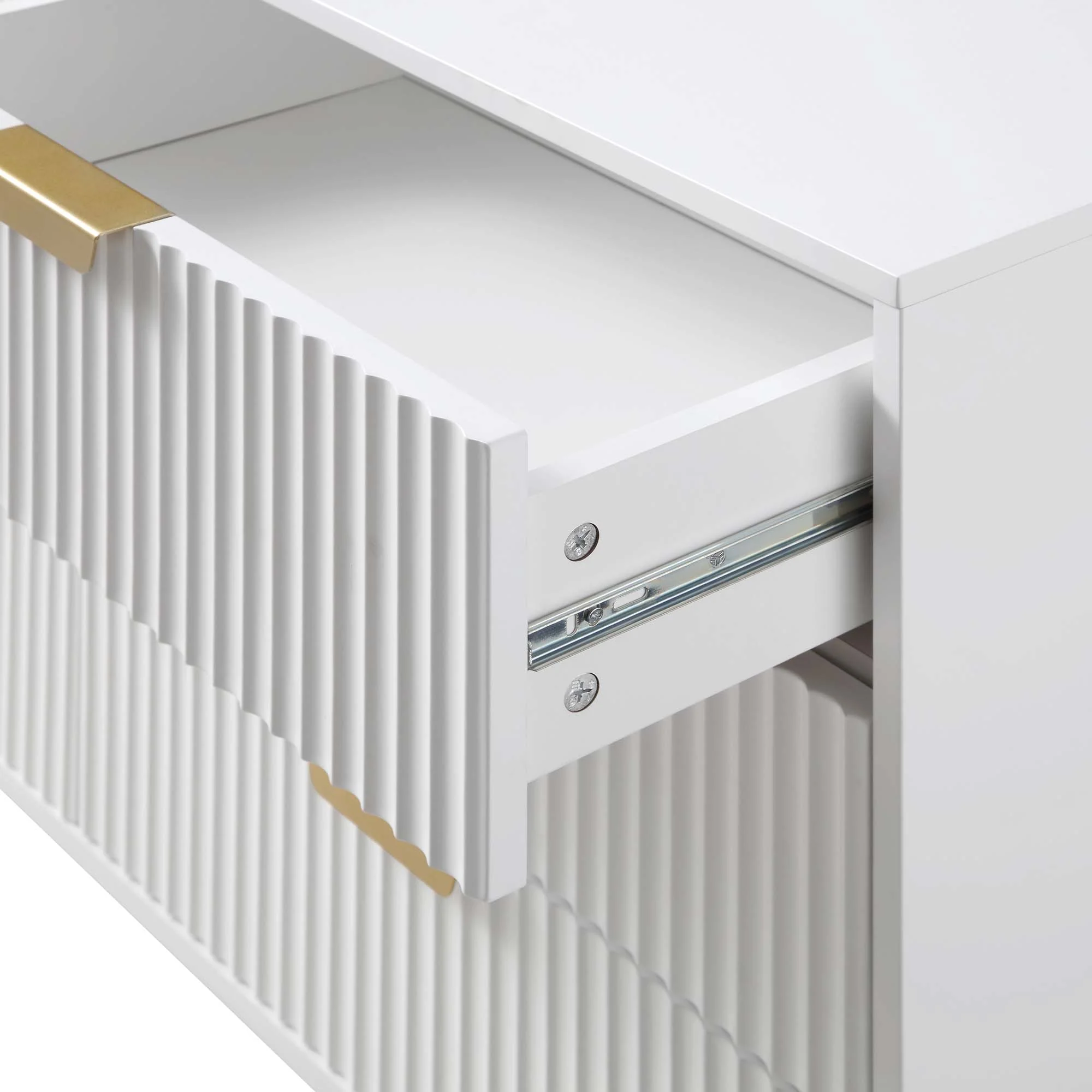 Richmond Ridged Wide Chest of 6 Drawers, Matte White - Image 10