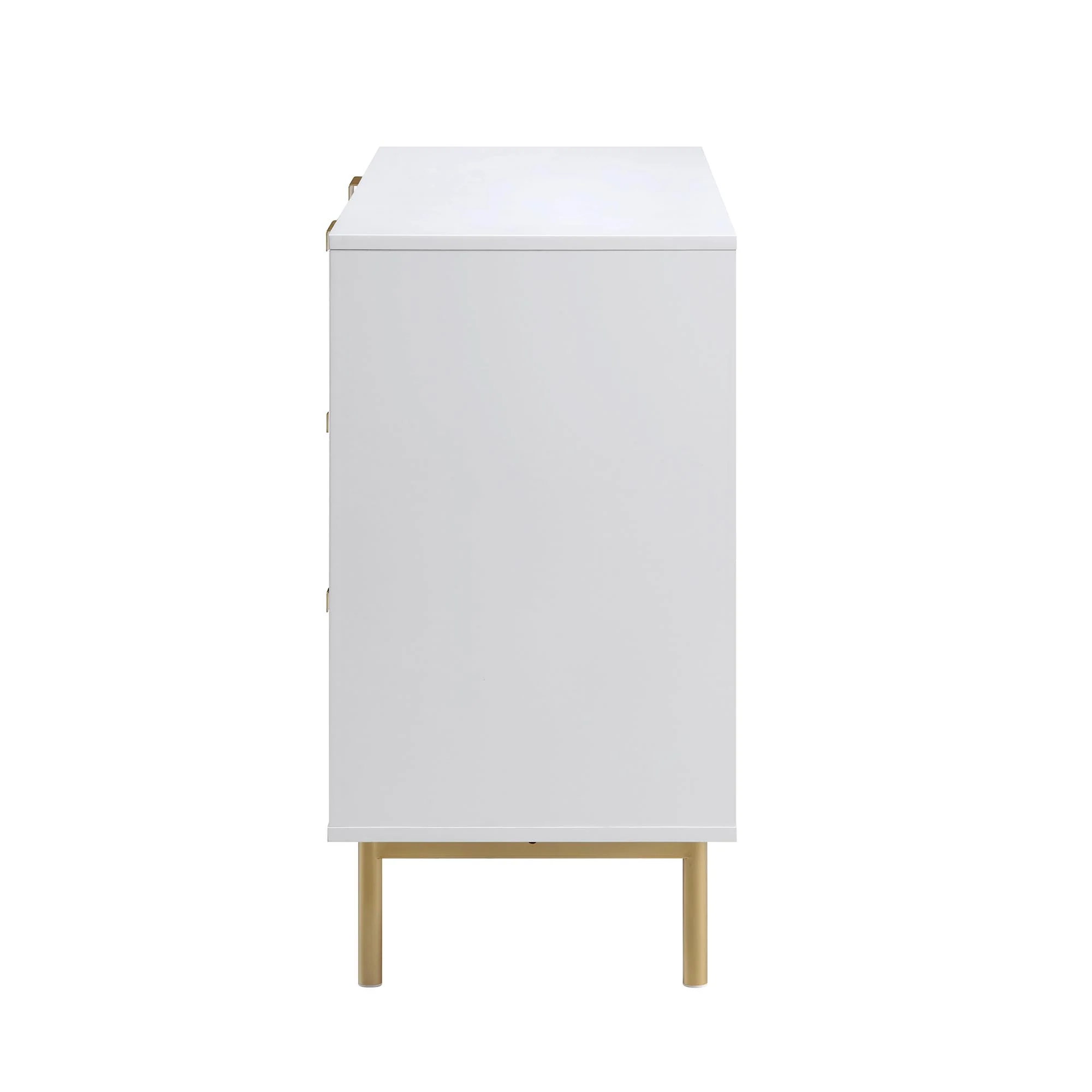 Richmond Ridged Wide Chest of 6 Drawers, Matte White - Image 7