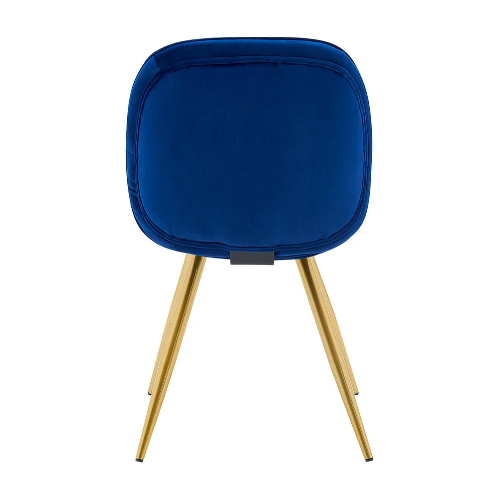 Set of 2 Cosford Diamond Stitch Dining Chairs (Blue Velvet) - Image 8