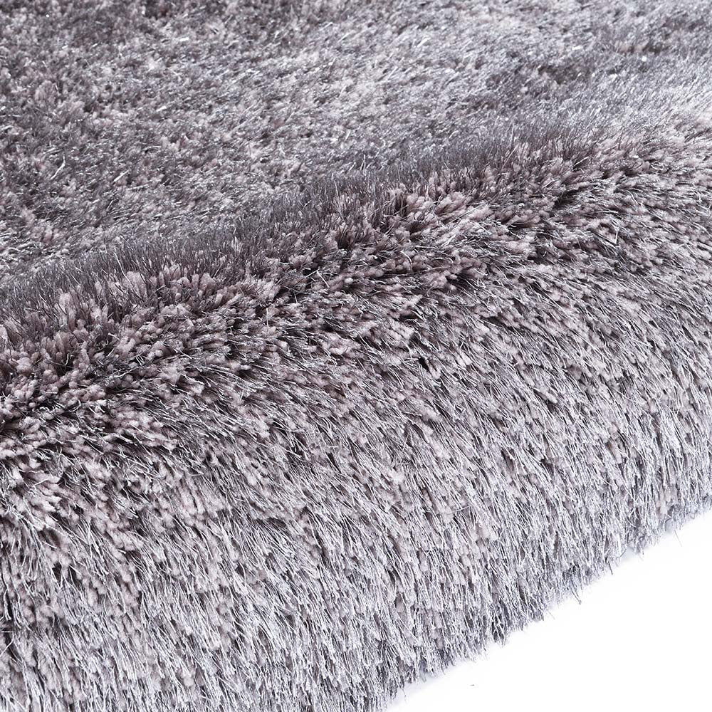 Silver Tufted Shaggy Rug 140 x 200 cm - Image 3