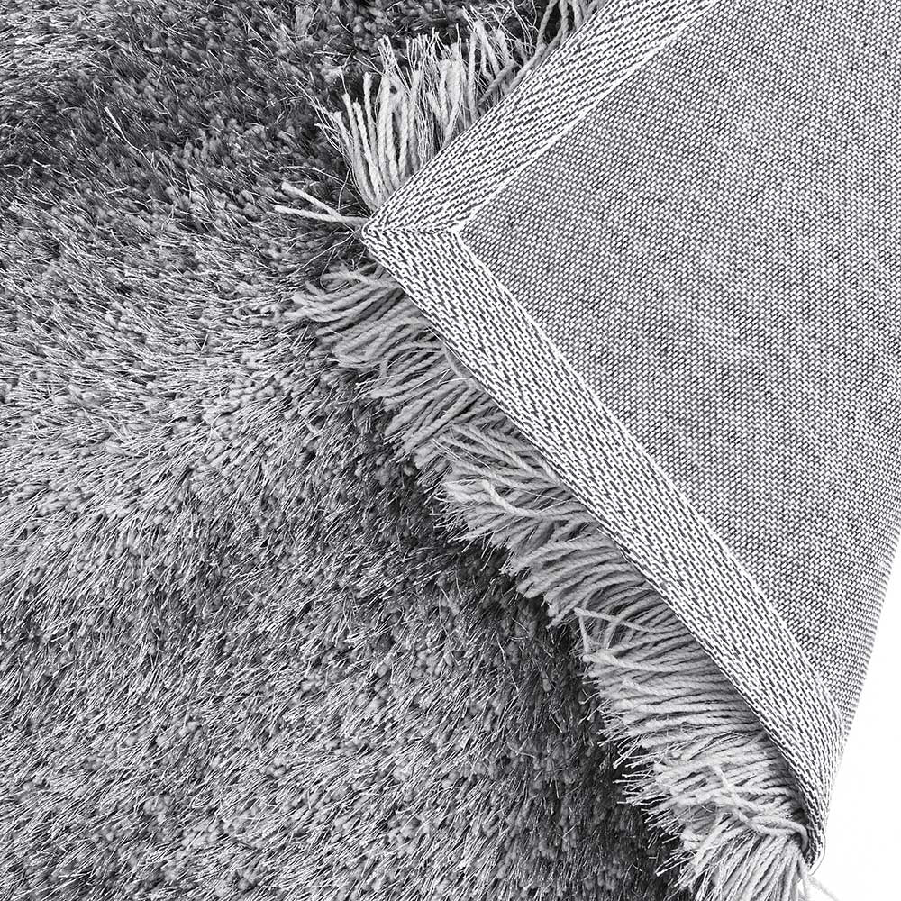 Silver Tufted Shaggy Rug 140 x 200 cm - Image 5