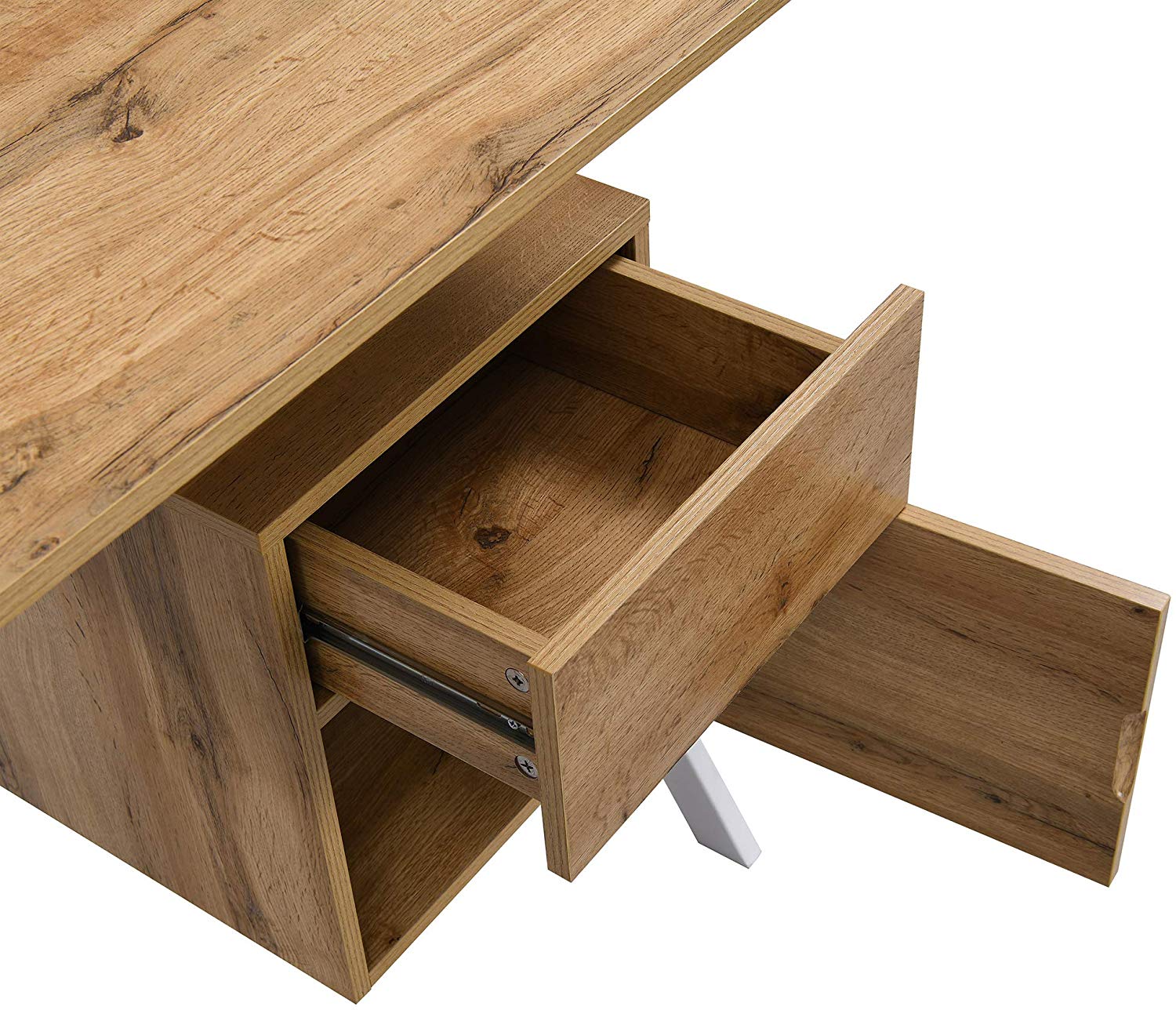 SION Desk with Drawer & Cupboard Oak - Image 9