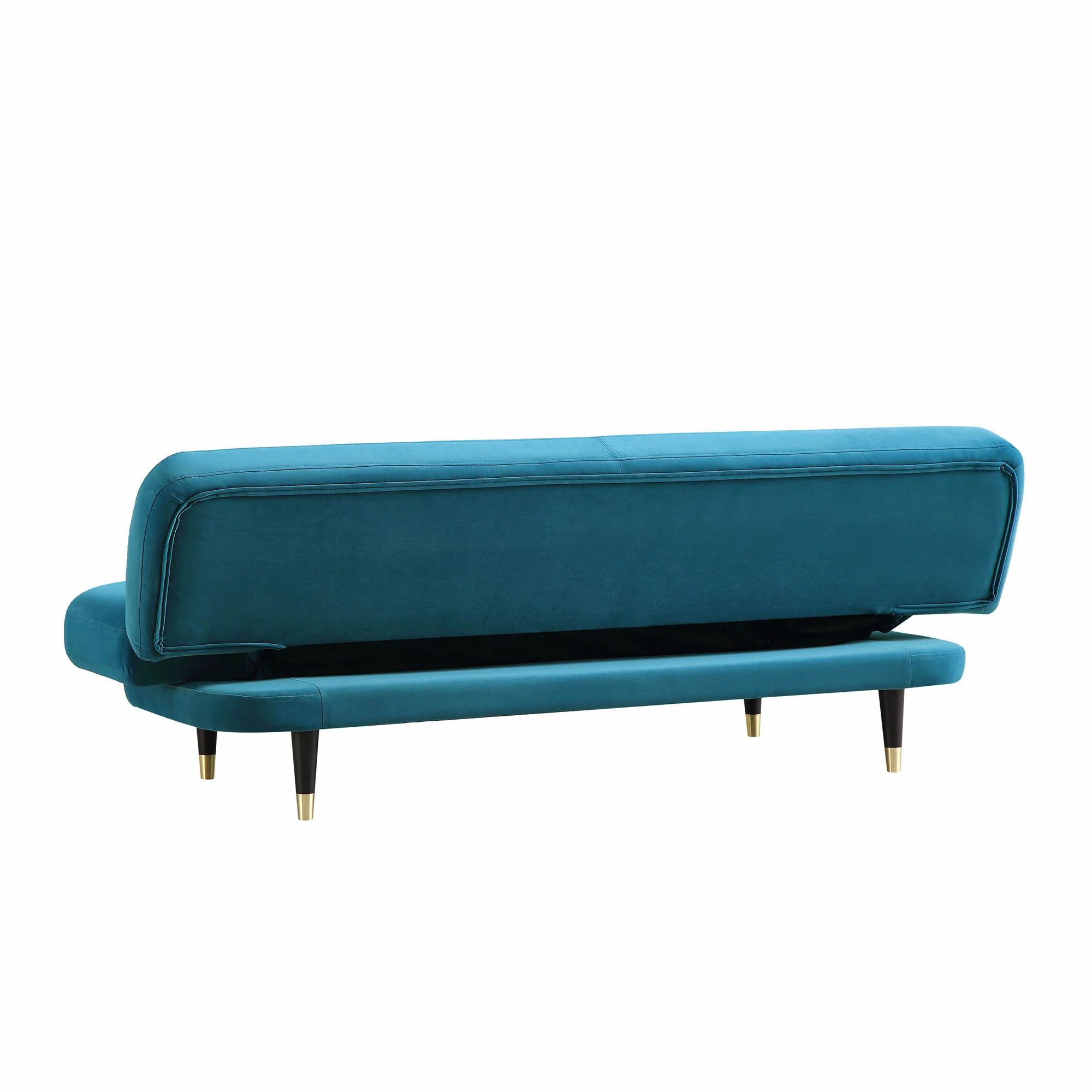 Solna 2-Seater Sofa Bed, Teal Velvet - Image 12