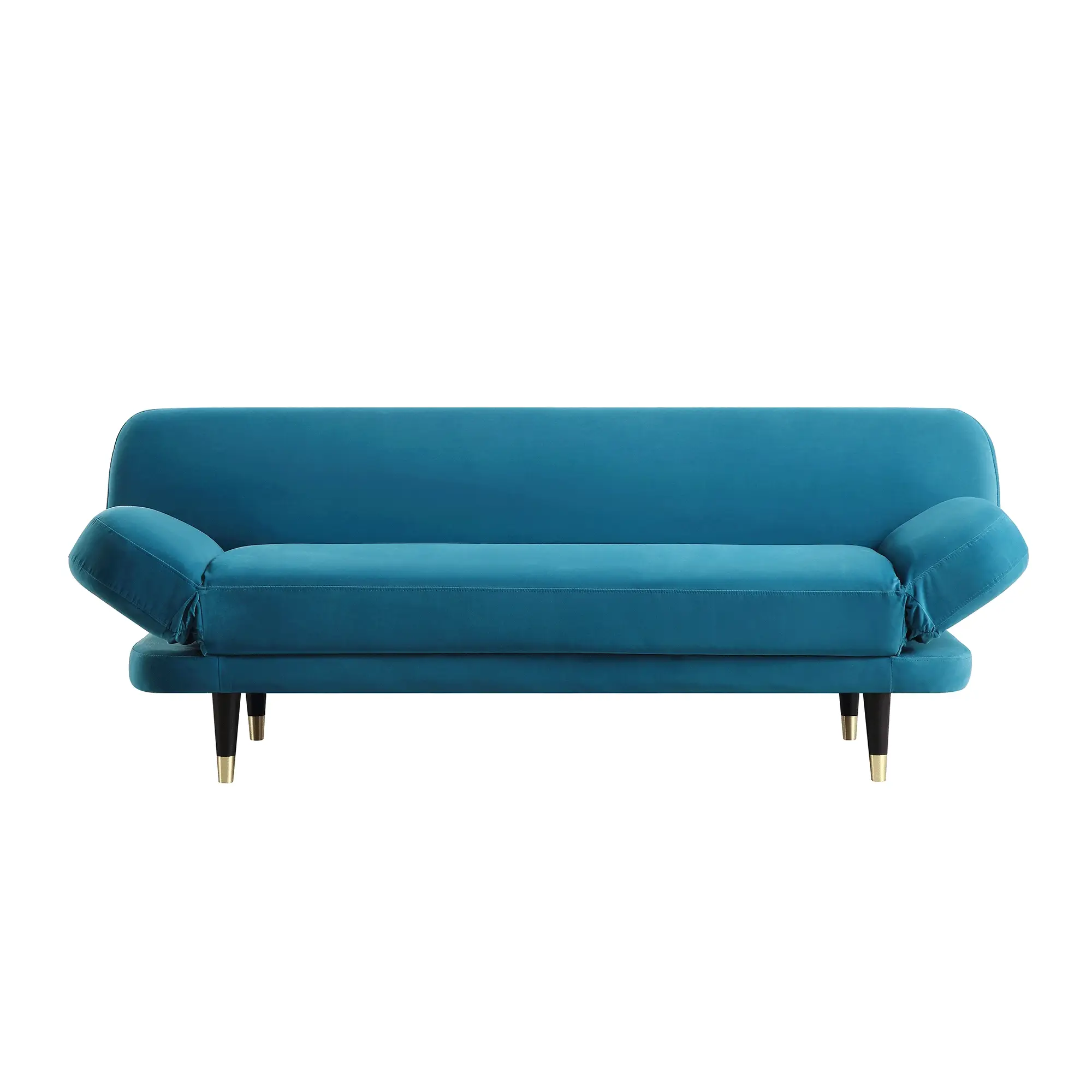 Solna 2-Seater Sofa Bed, Teal Velvet - Image 5
