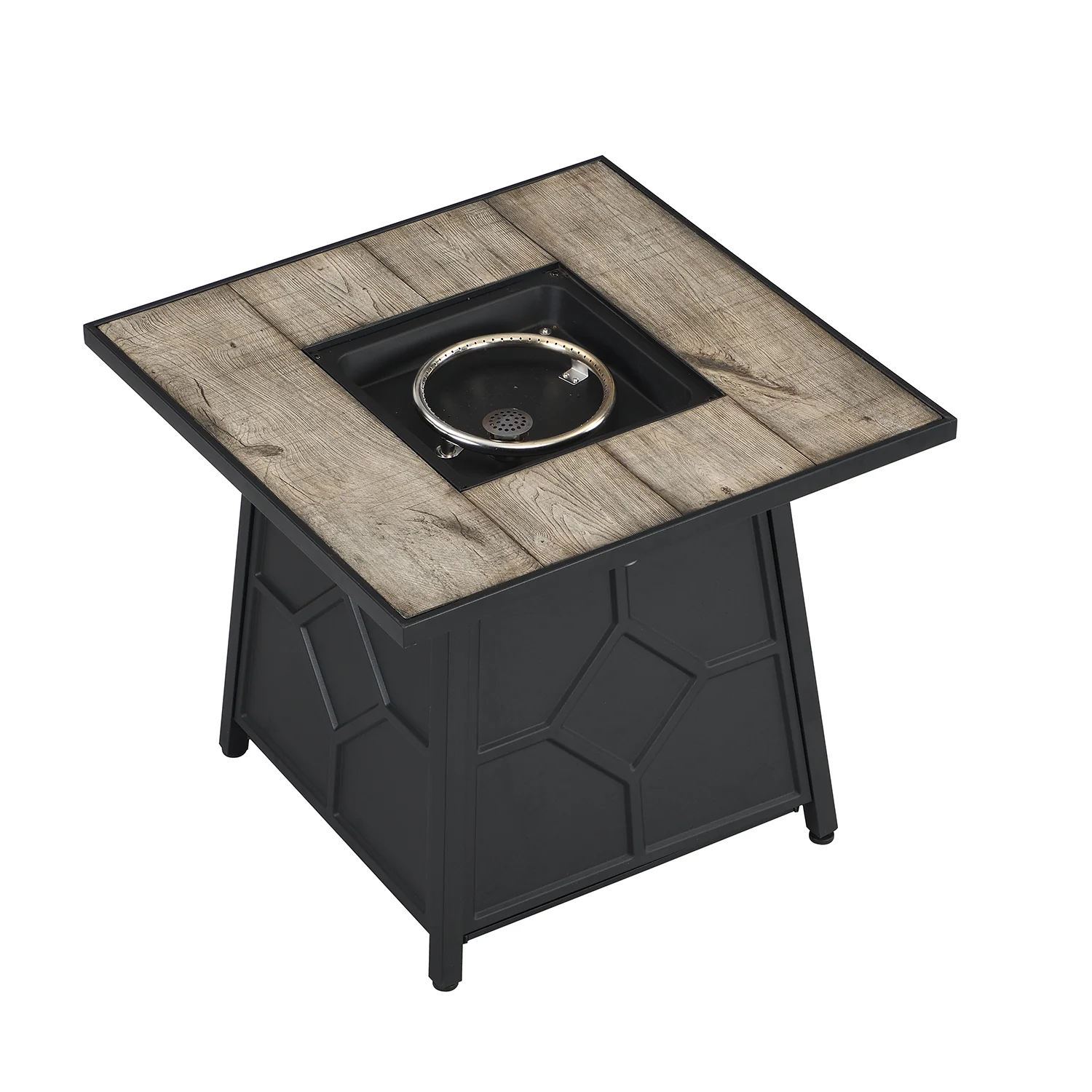 Square Outdoor 30" x 30"  40,000BTUs Real Concrete Fire Pit Table - Image 5