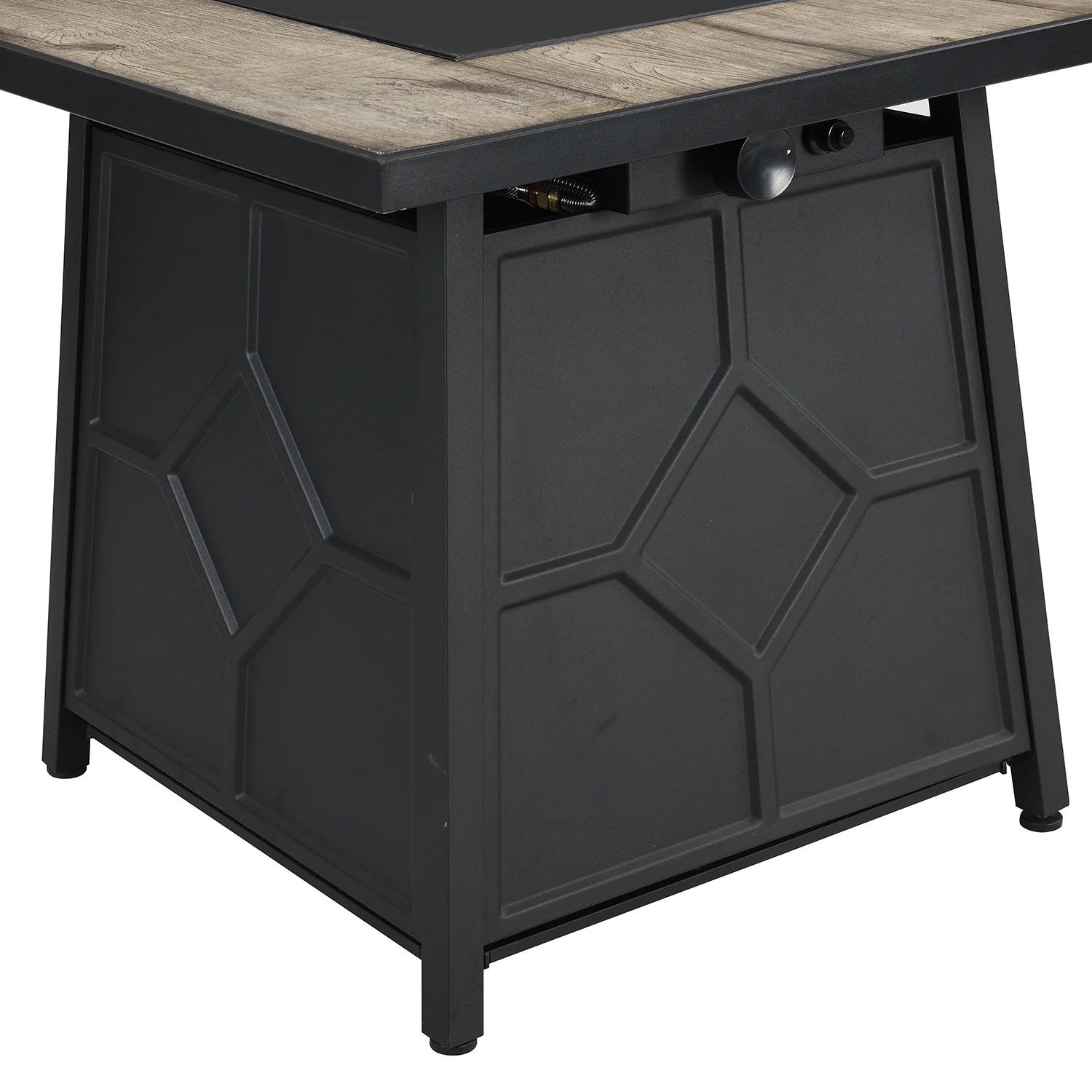 Square Outdoor 30" x 30"  40,000BTUs Real Concrete Fire Pit Table - Image 6