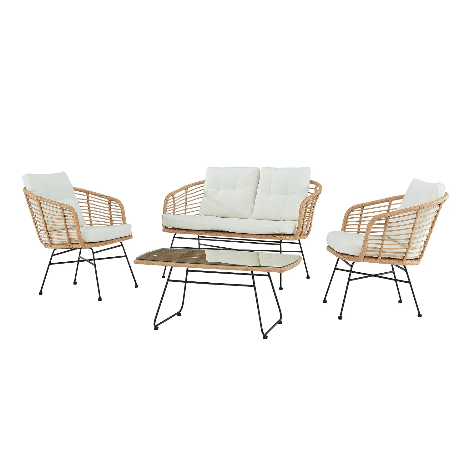 St Loy Natural 4 Seater Rattan Sofa set - Image 10