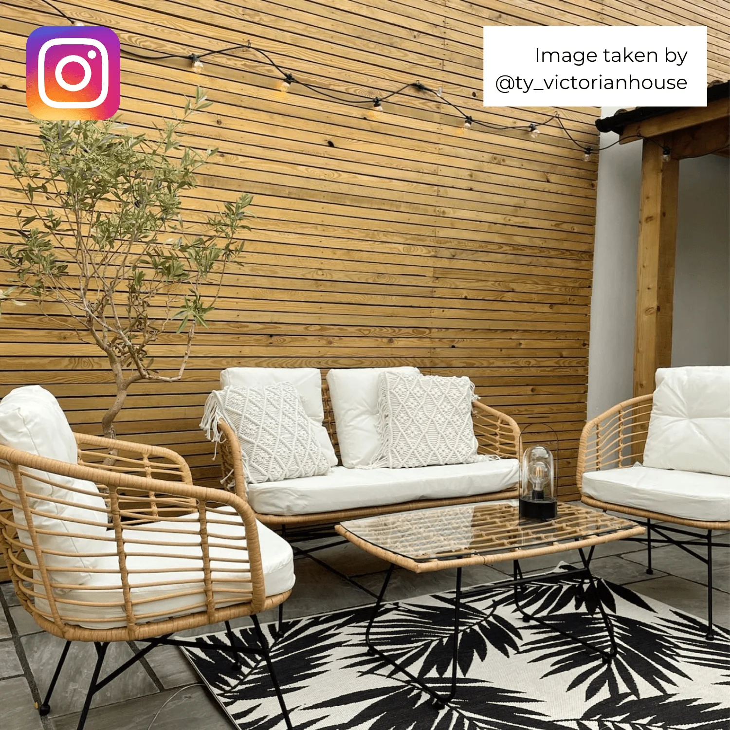 St Loy Natural 4 Seater Rattan Sofa set - Image 3