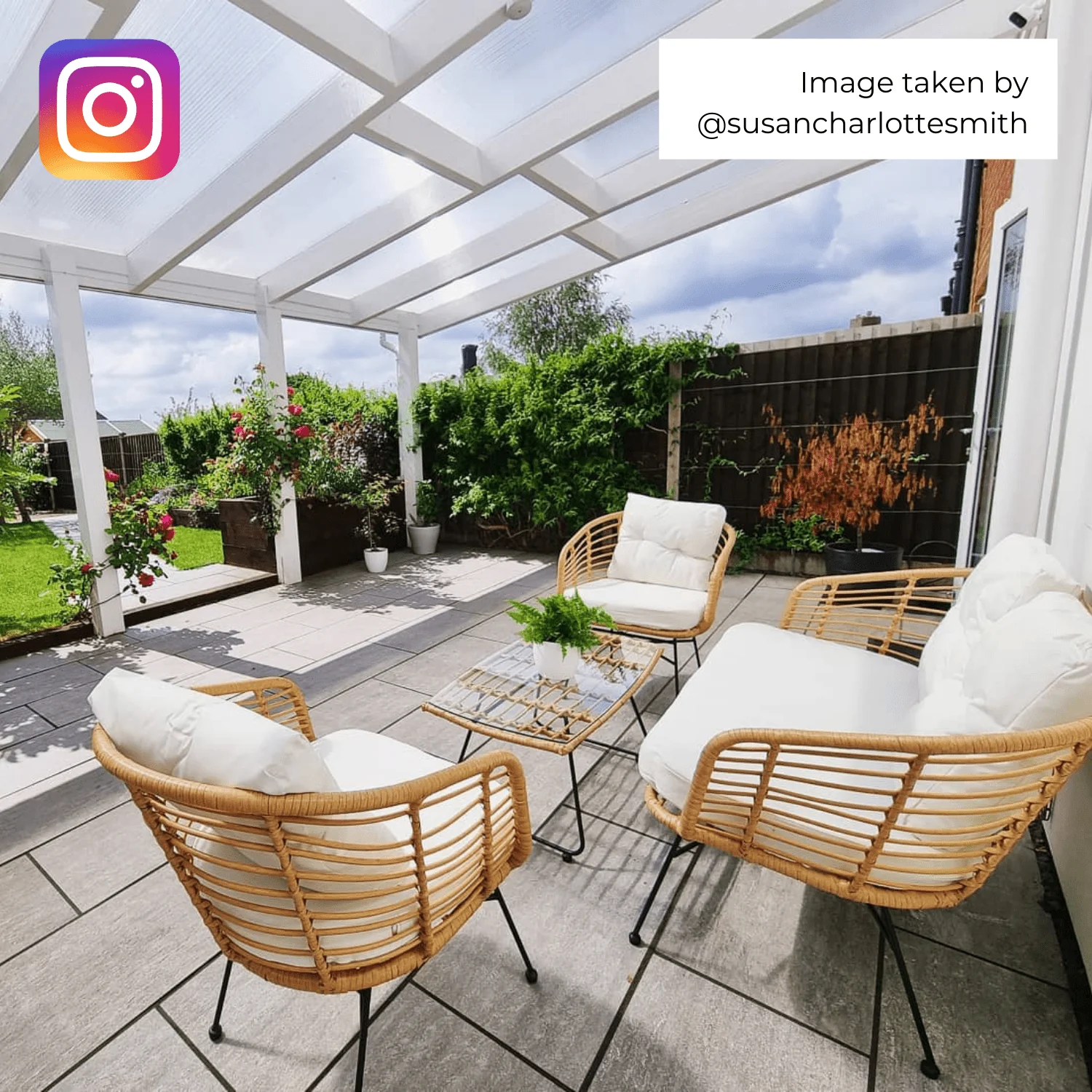 St Loy Natural 4 Seater Rattan Sofa set - Image 5