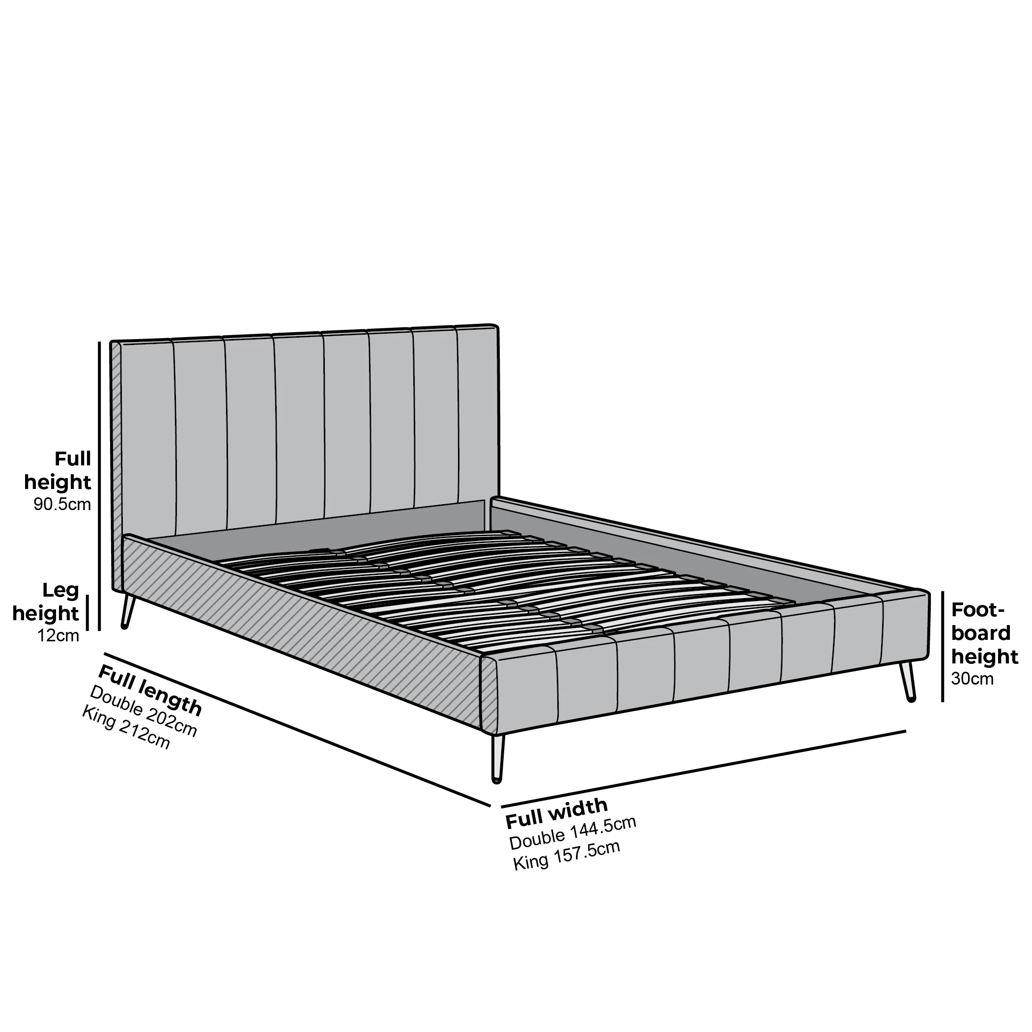 Sylvie Velvet Upholstered Bed Frame with Golden Chrome Legs, Pink Velvet - Image 5