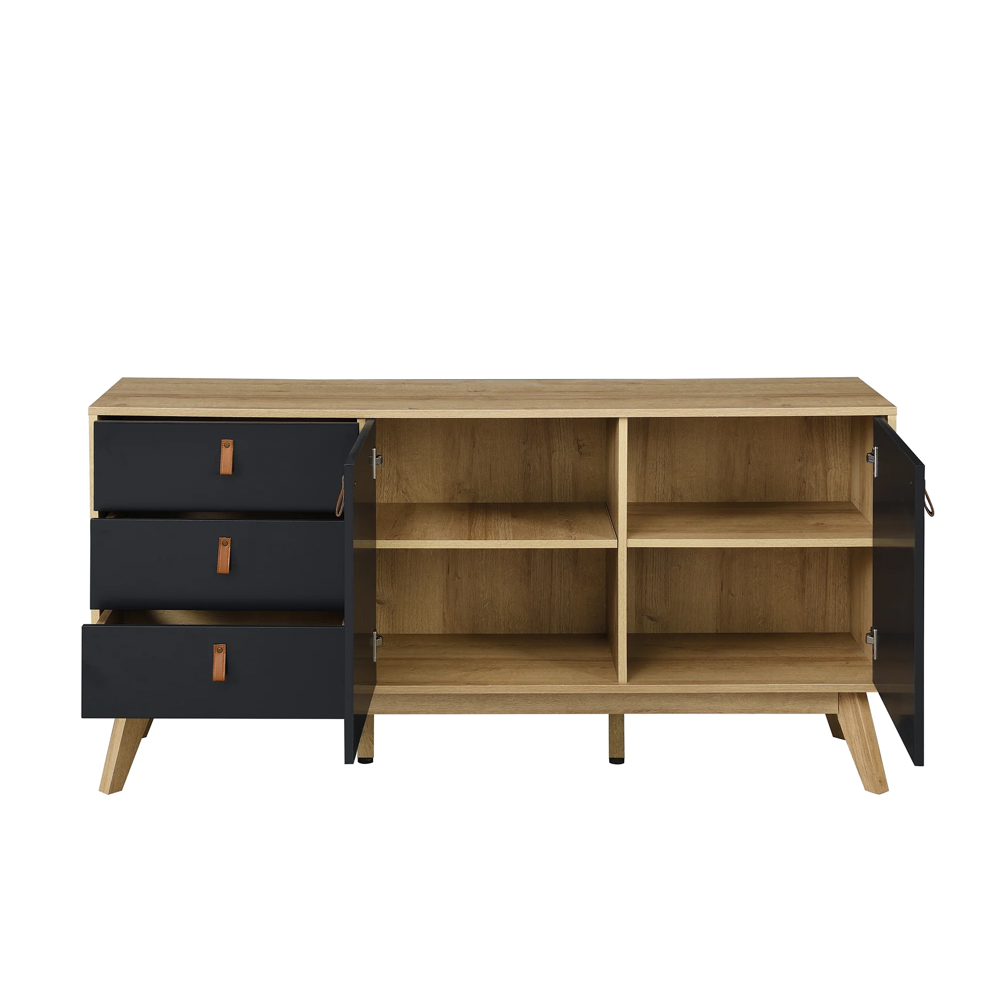 Tallis Two Tone Sideboard with 2 doors and 3 drawers - Image 7