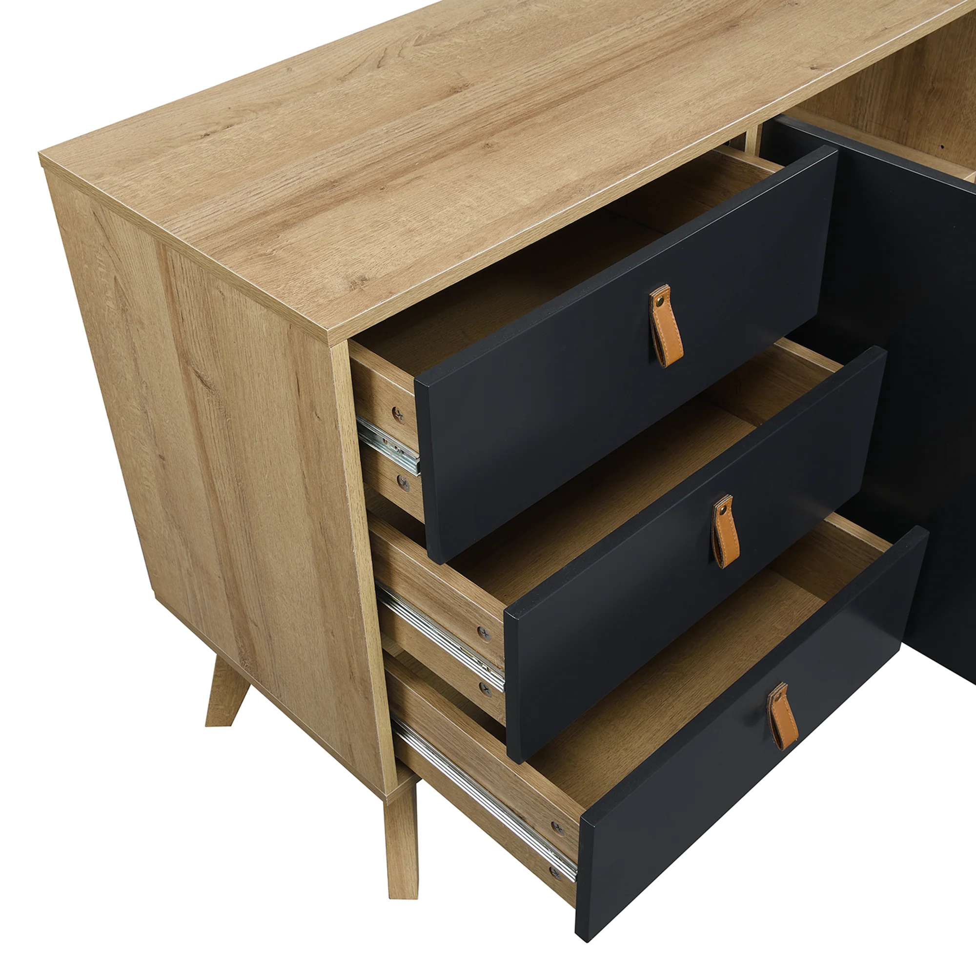 Tallis Two Tone Sideboard with 2 doors and 3 drawers - Image 8