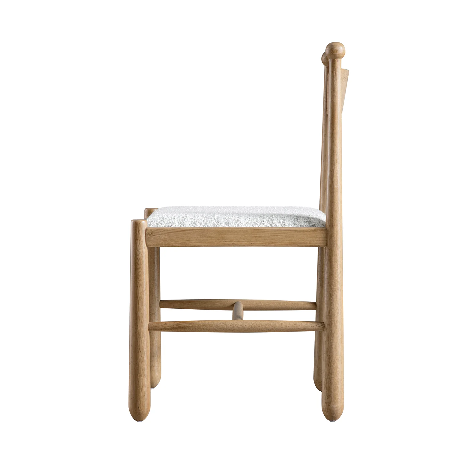Tama Dining Chair, Ecru Boucle | Natural Oak Frame - Image 10