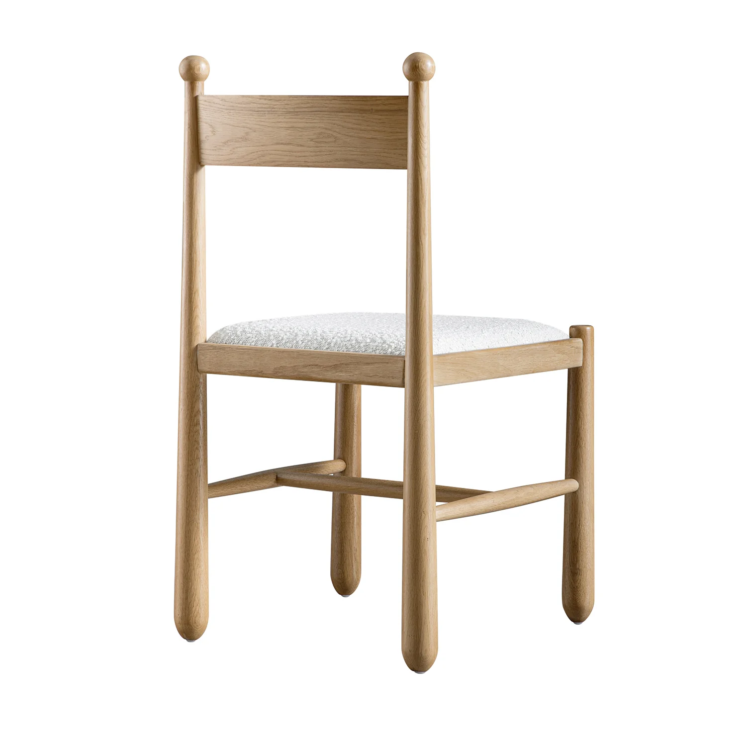 Tama Dining Chair, Ecru Boucle | Natural Oak Frame - Image 11