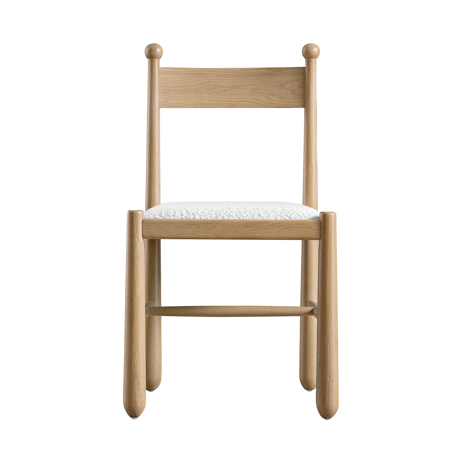 Tama Dining Chair, Ecru Boucle | Natural Oak Frame - Image 7