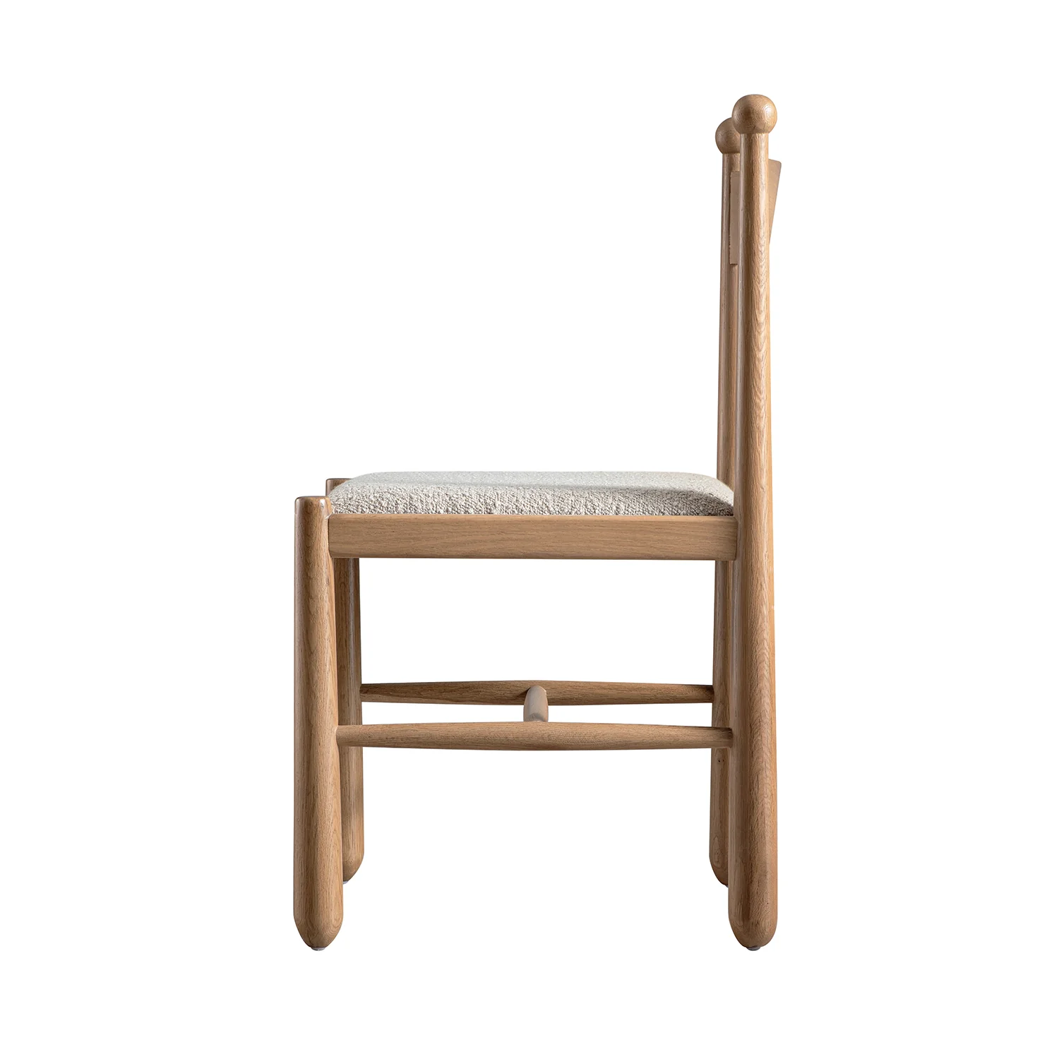 Tama Dining Chair, Light Taupe Boucle | Natural Oak Frame - Image 12
