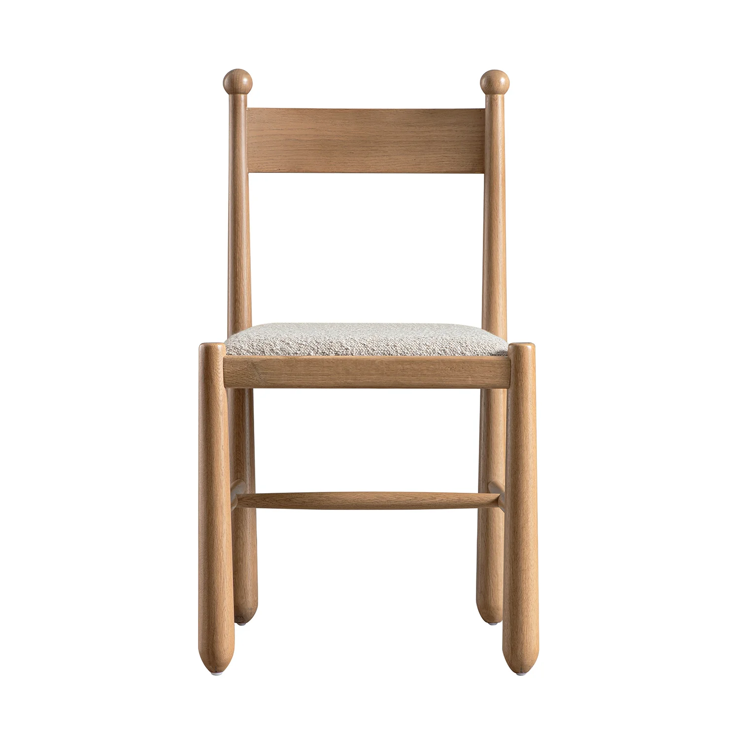 Tama Dining Chair, Light Taupe Boucle | Natural Oak Frame - Image 9