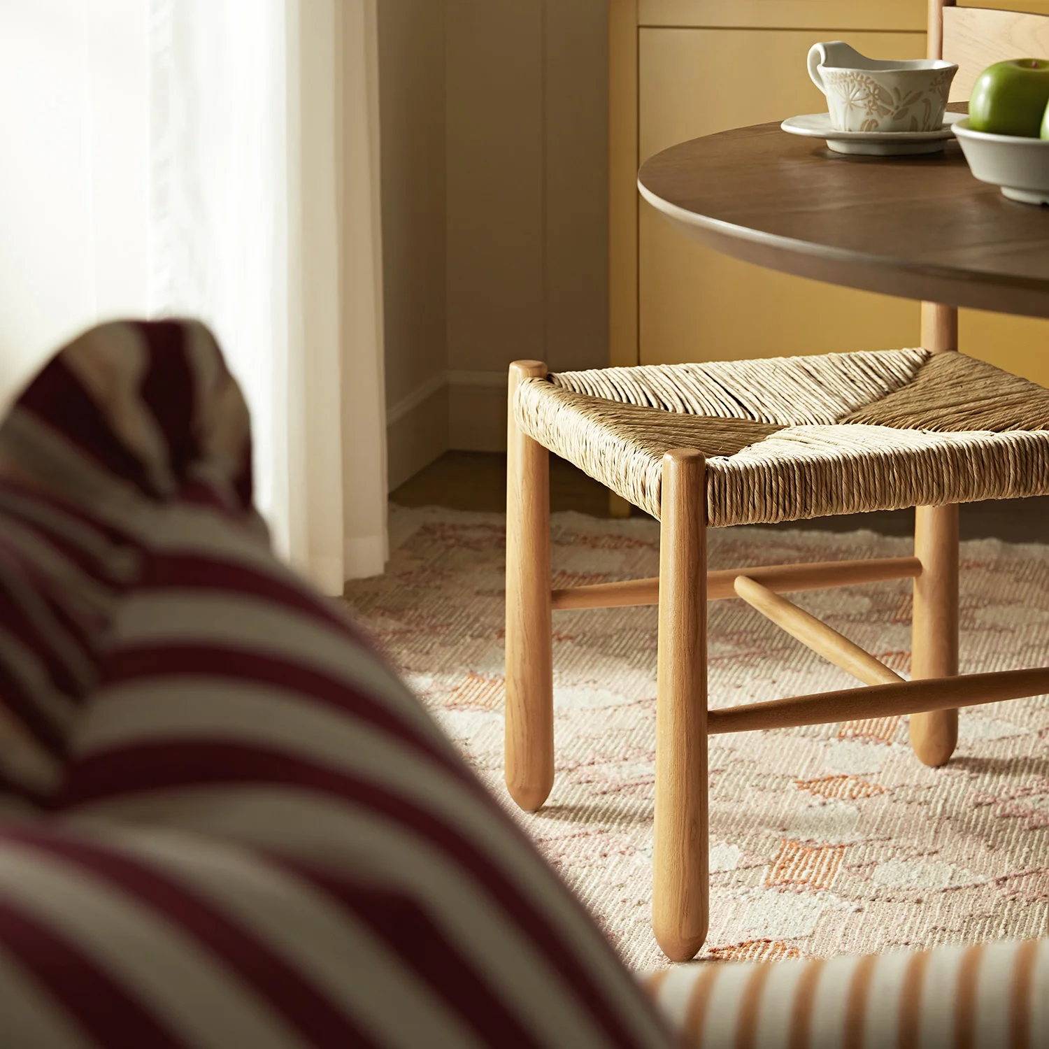 Tama Dining Chair, Woven Seagrass | Natural Solid Oak Frame - Image 5