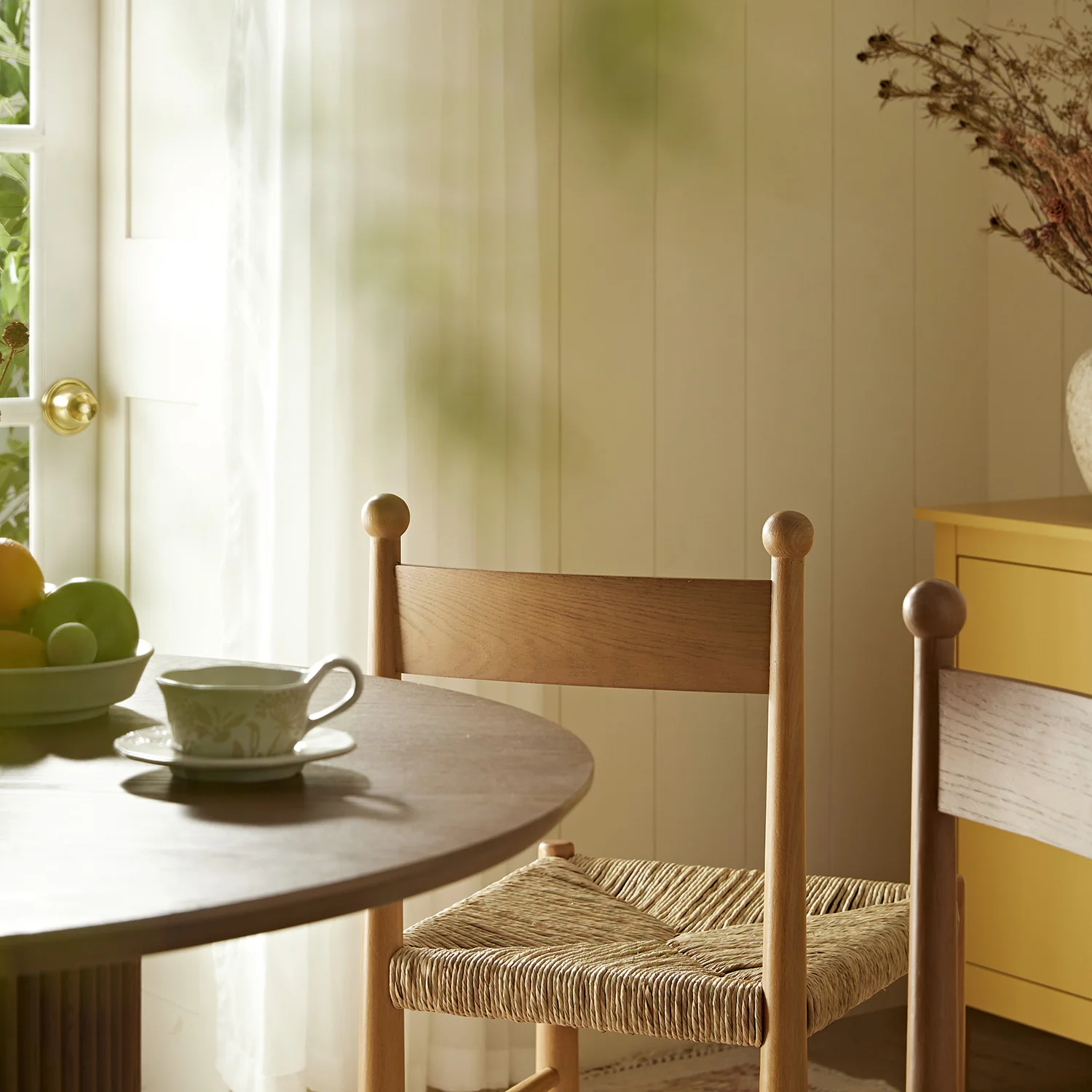 Tama Dining Chair, Woven Seagrass | Natural Solid Oak Frame - Image 8