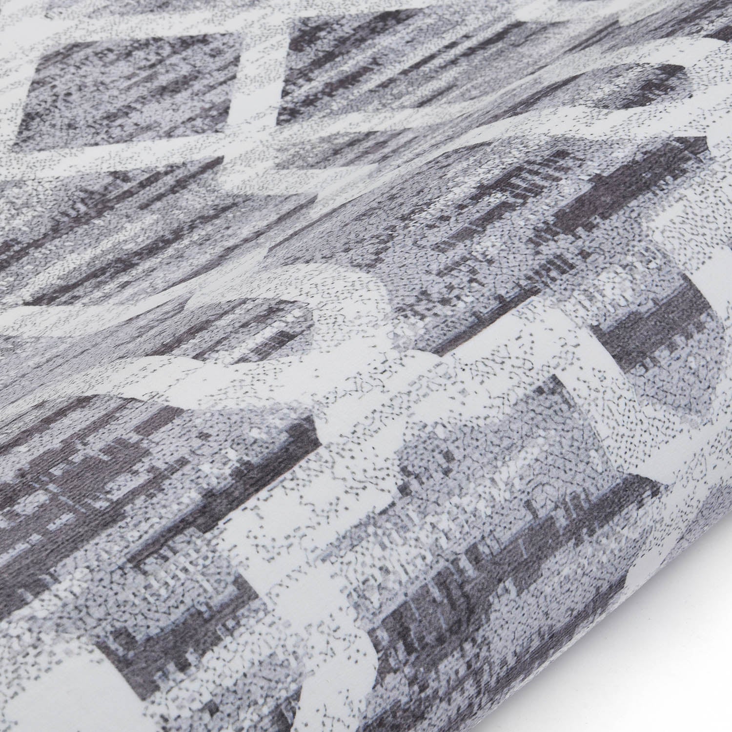 Trellis Grey Distressed Printed Rug 140 x 200 cm - Image 3