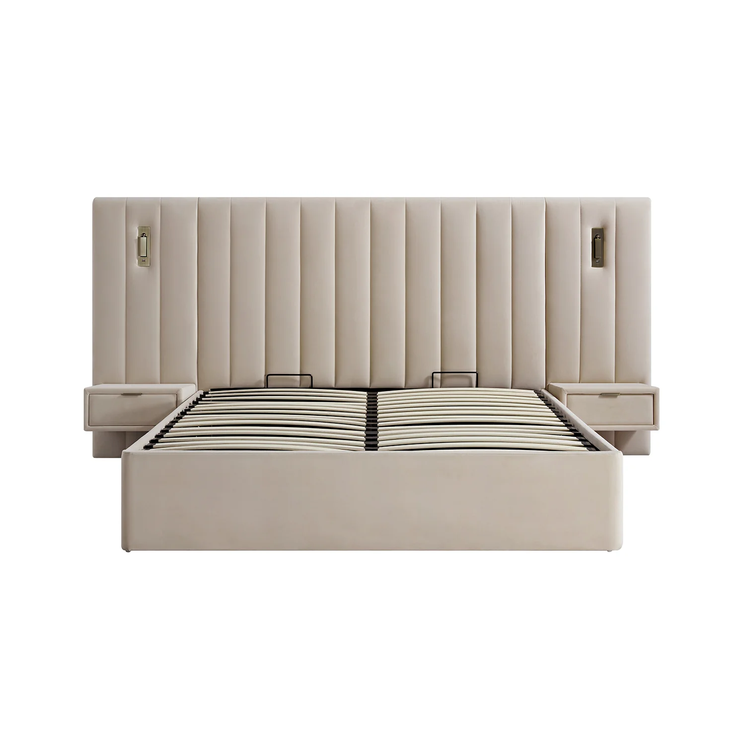 Tremezzo Oversized Ottoman Storage Bed, Champagne Velvet - Image 10