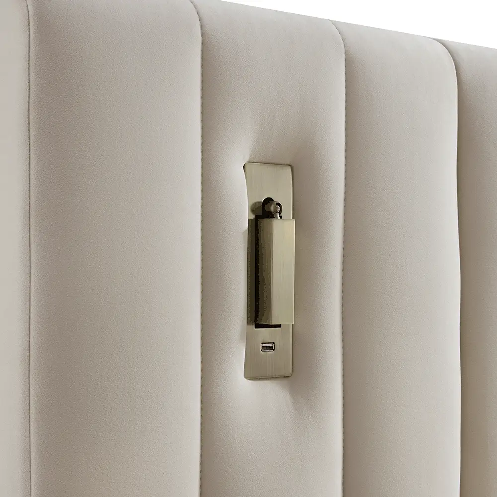 Tremezzo Oversized Ottoman Storage Bed, Champagne Velvet - Image 12