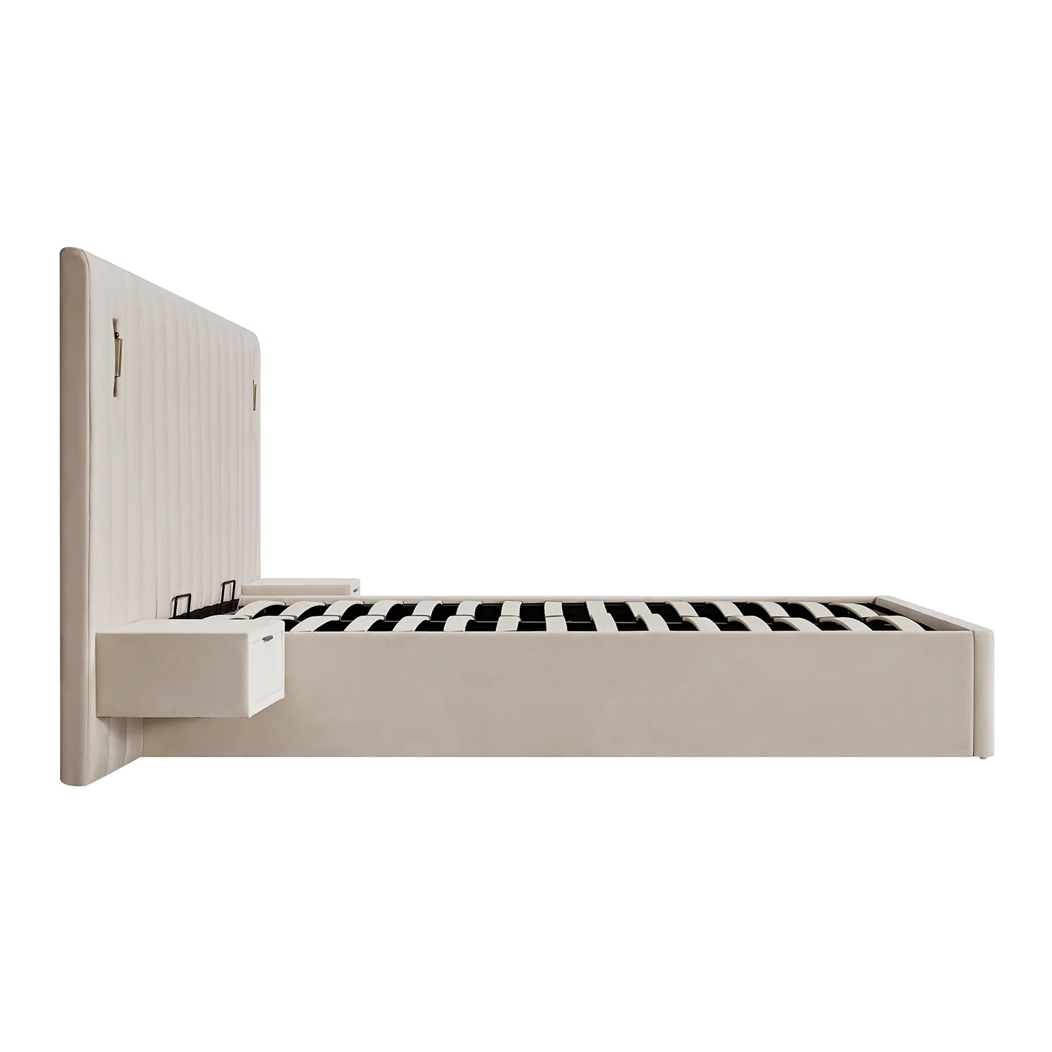 Tremezzo Oversized Ottoman Storage Bed, Champagne Velvet - Image 17